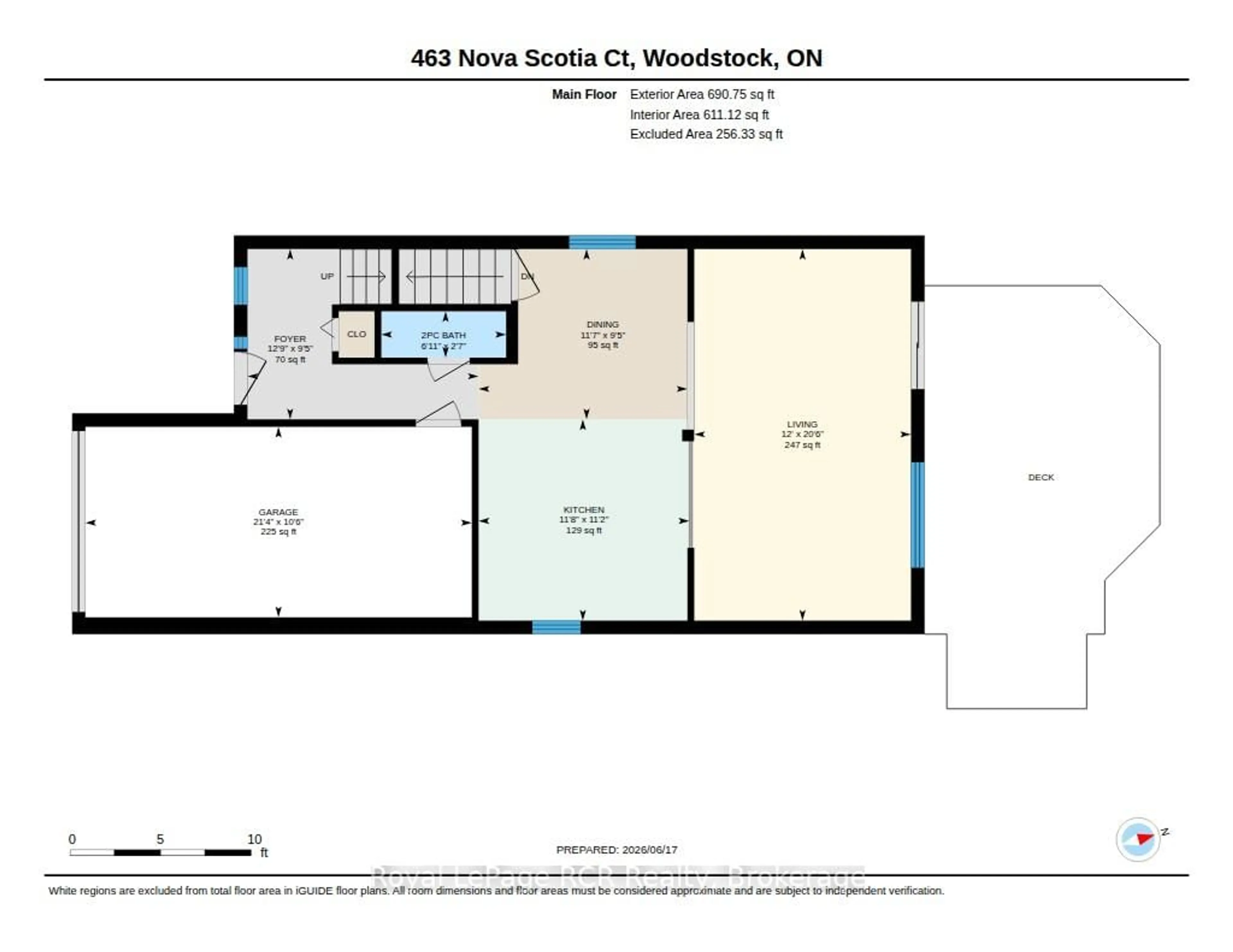 Floor plan for 463 Nova Scotia Crt, Woodstock Ontario N4S 8Y9