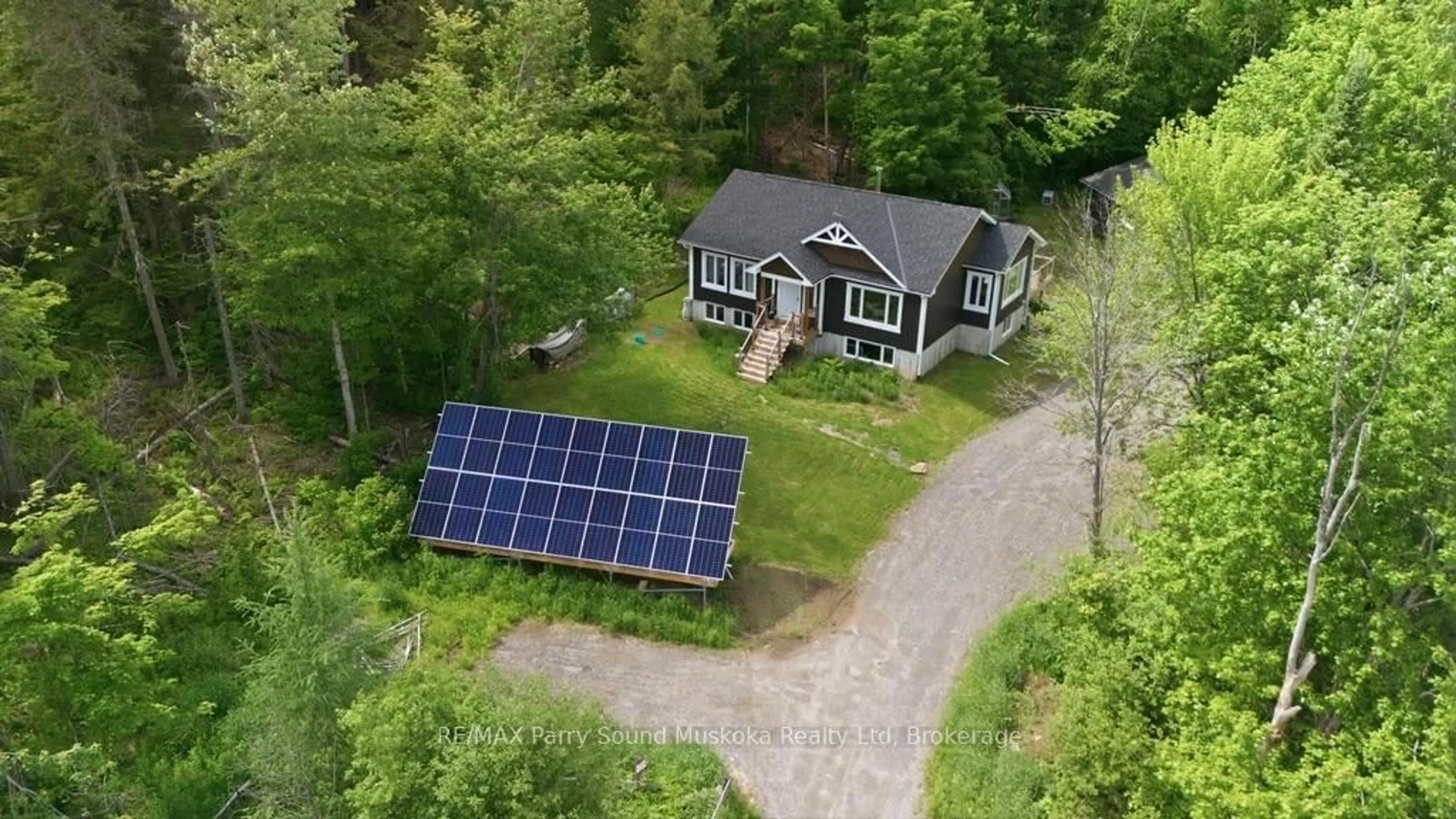 A pic from outside/outdoor area/front of a property/back of a property/a pic from drone, unknown for 1087 Prospect Lake Rd, Bracebridge Ontario P1L 1X1