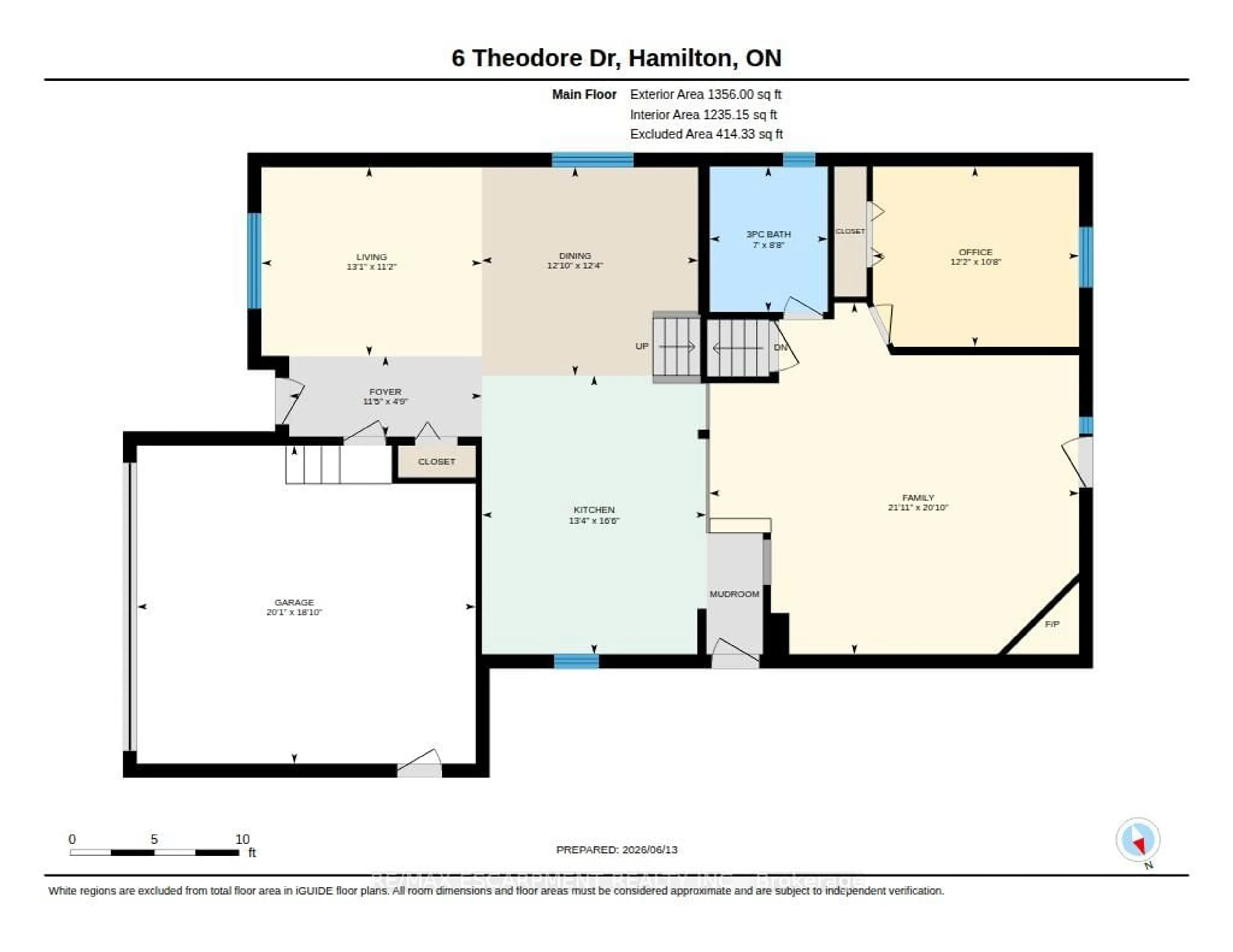 Floor plan for 6 Theodore Dr, Hamilton Ontario L9A 5J8
