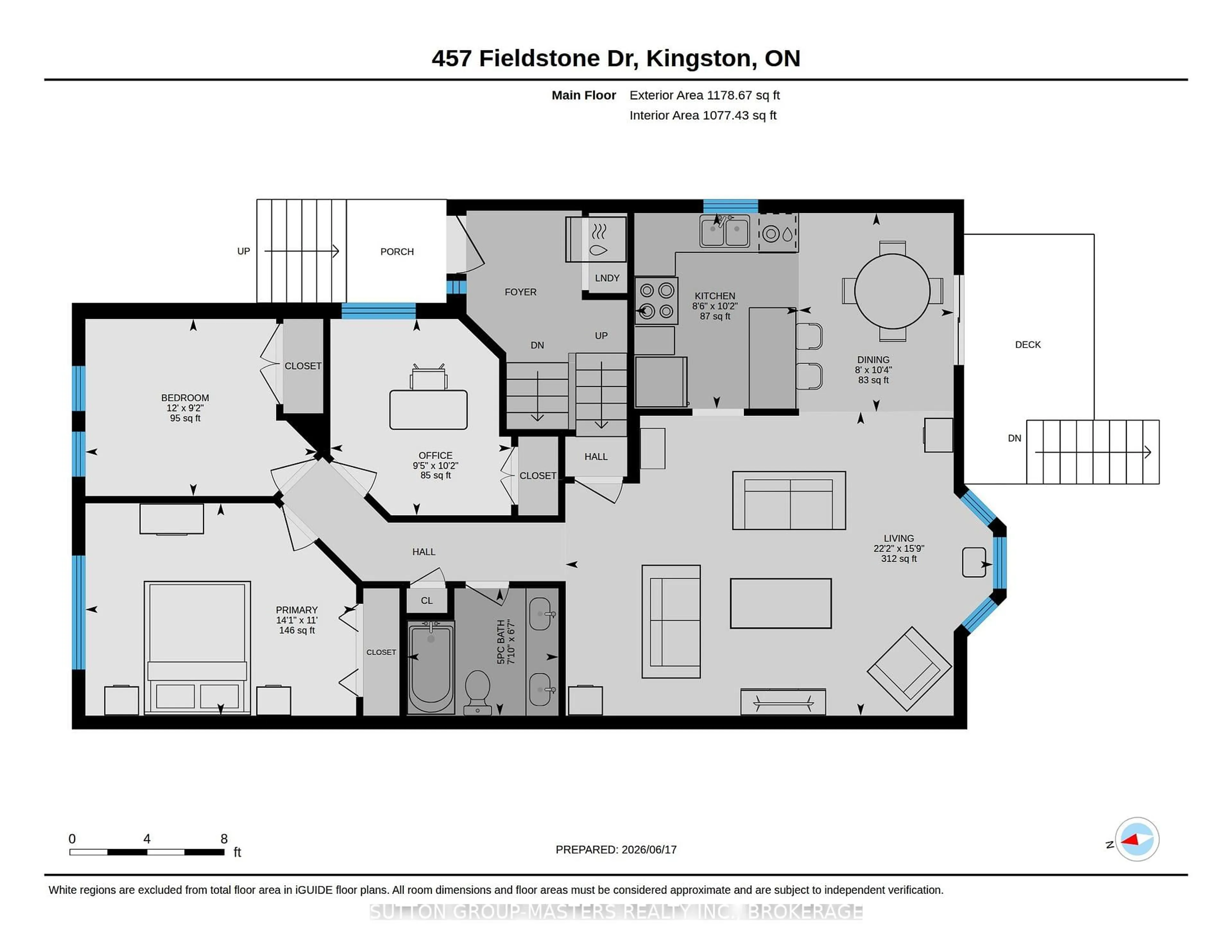 Floor plan for 457 Fieldstone Dr, Kingston Ontario K7K 7E4