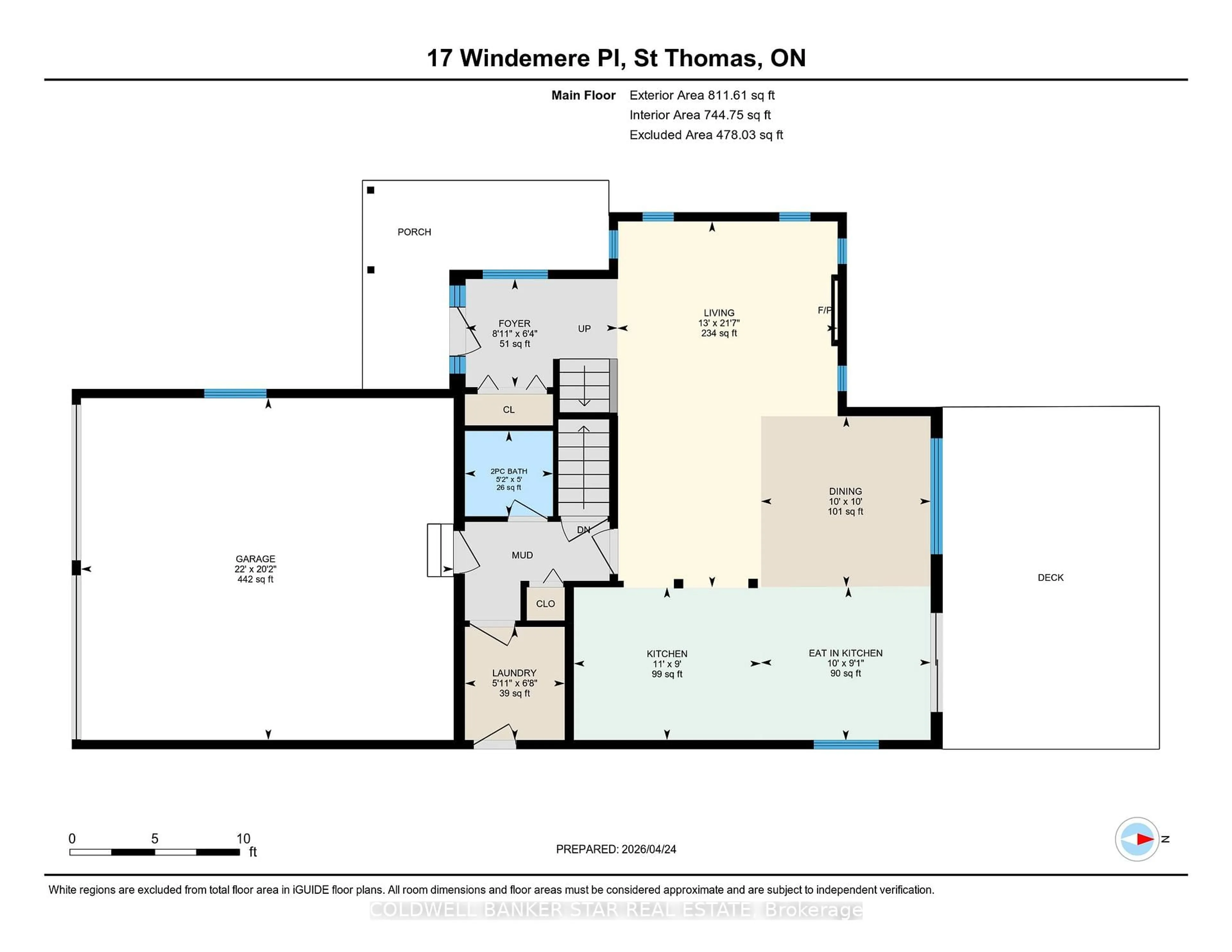 Floor plan for 17 Windemere Pl, St. Thomas Ontario N5R 6H3
