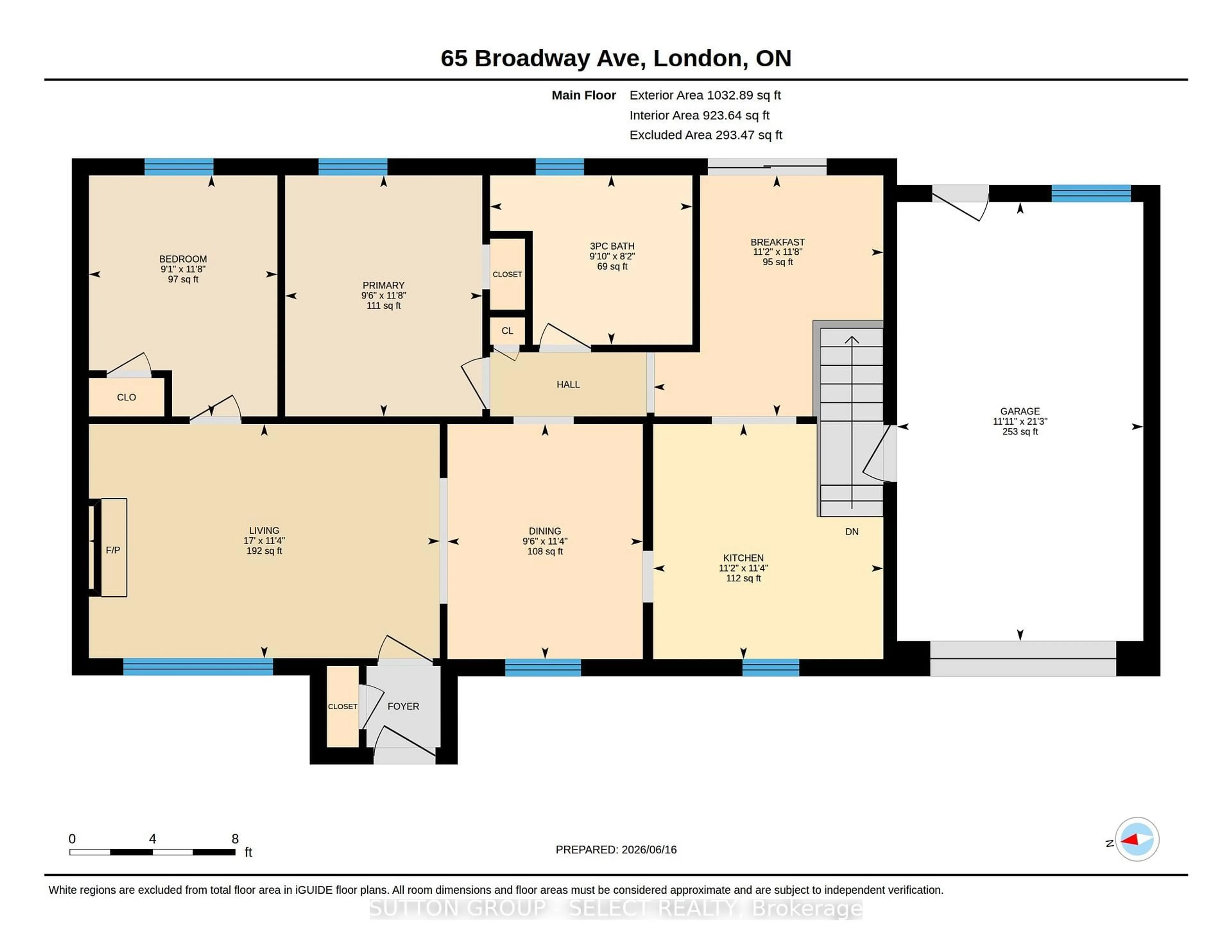 Floor plan for 65 Broadway Ave, London South Ontario N6P 1A9