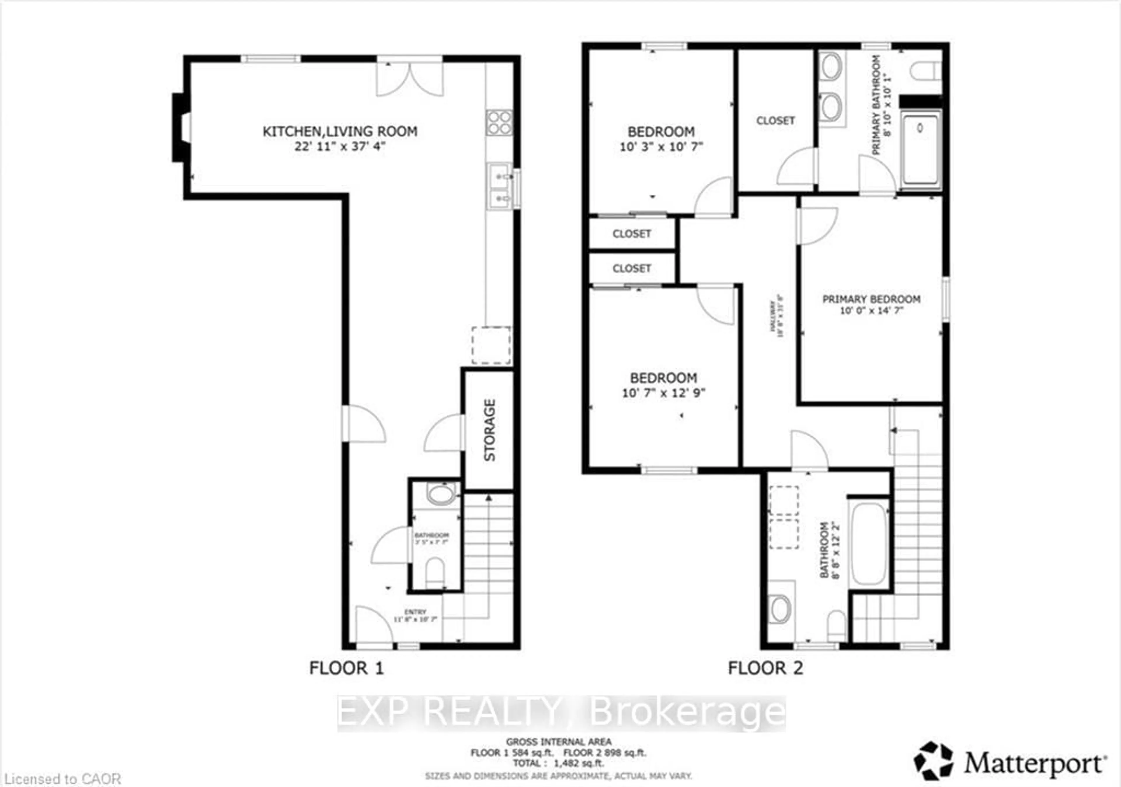 Floor plan for 129 St George St, Kitchener Ontario N2G 2T2