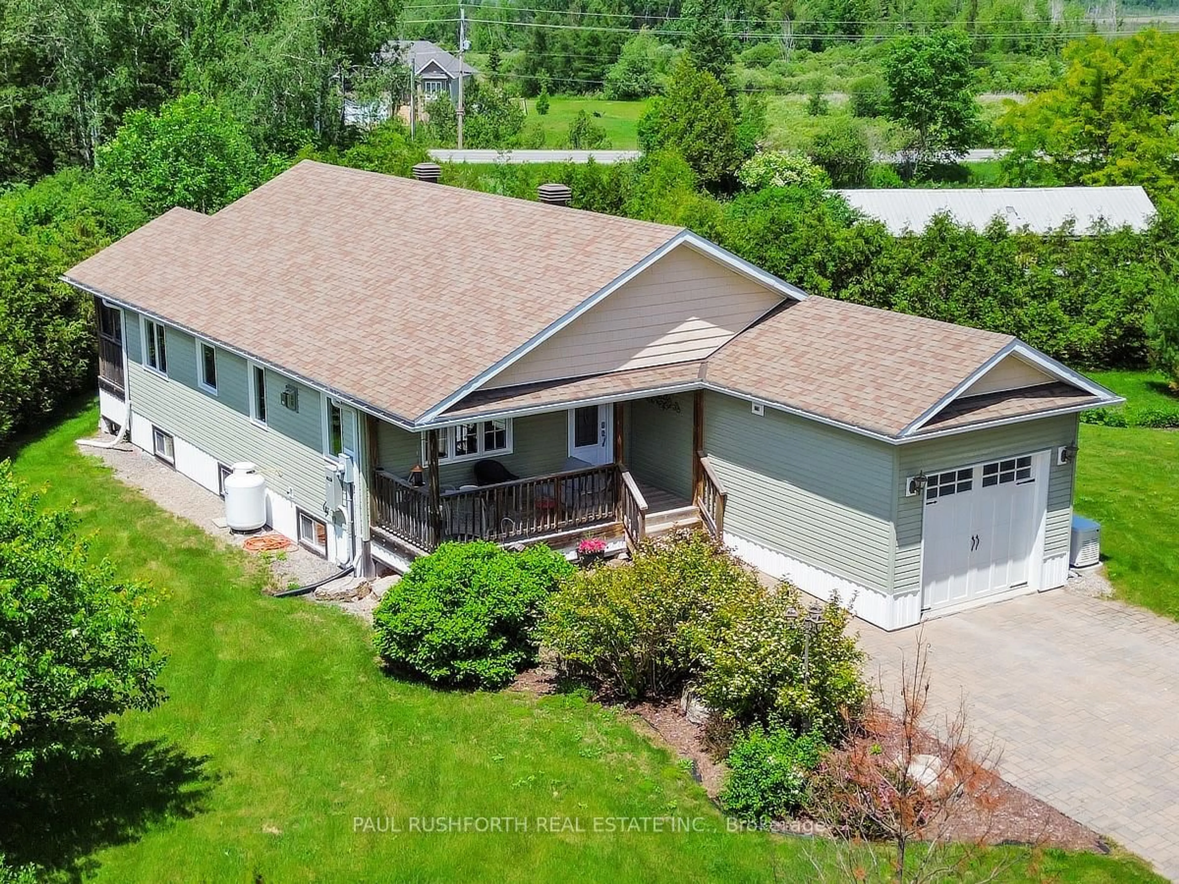A pic from outside/outdoor area/front of a property/back of a property/a pic from drone, water/lake/river/ocean view for 124 Franktown Cemetery Rd, Smiths Falls Ontario K7A 4S7