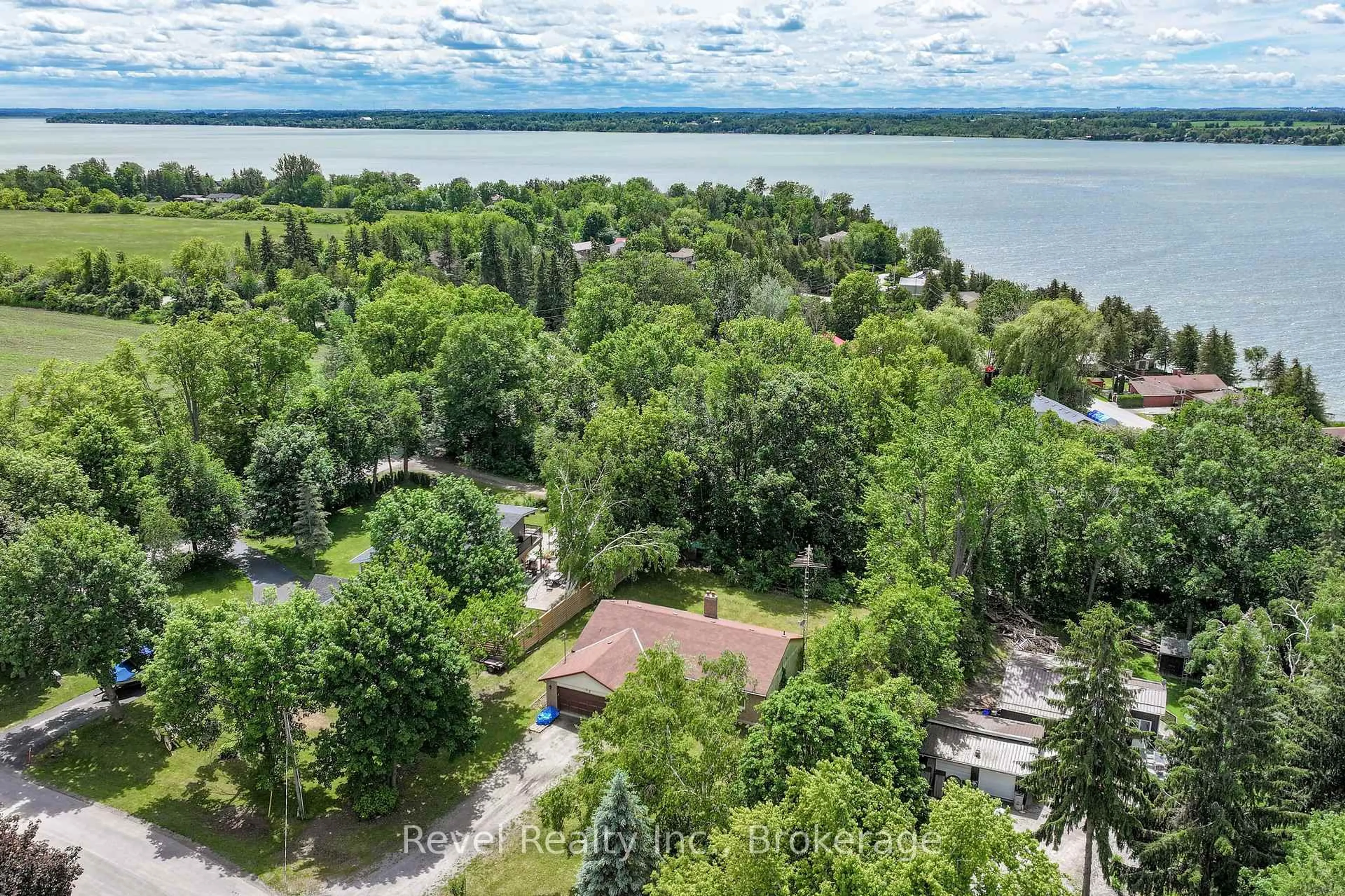 A pic from outside/outdoor area/front of a property/back of a property/a pic from drone, water/lake/river/ocean view for 58 Verna Dr, Kawartha Lakes Ontario K0M 2C0