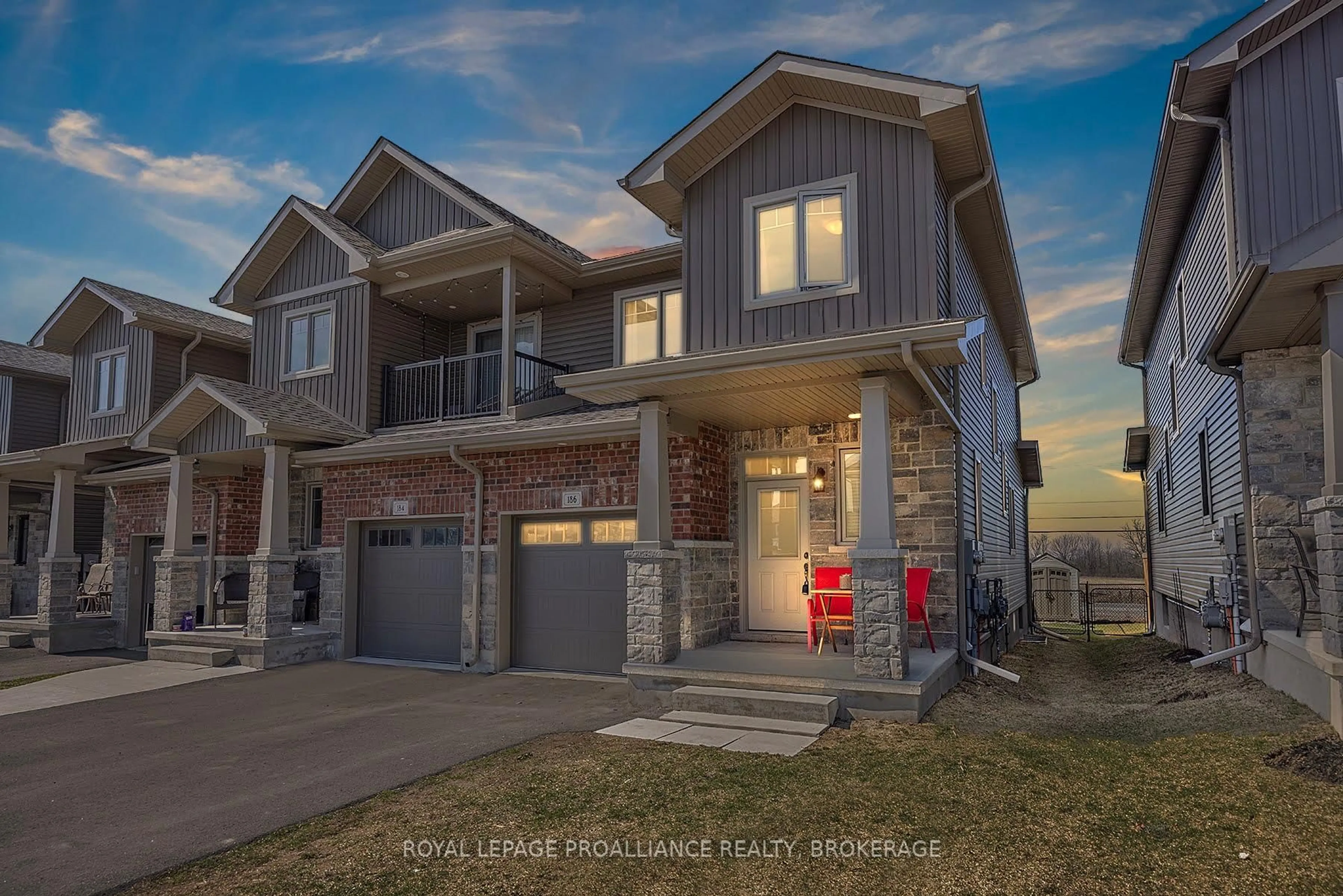 Home with brick exterior material, street for 186 Dr Richard James Cres, Bath Ontario K0H 1G0
