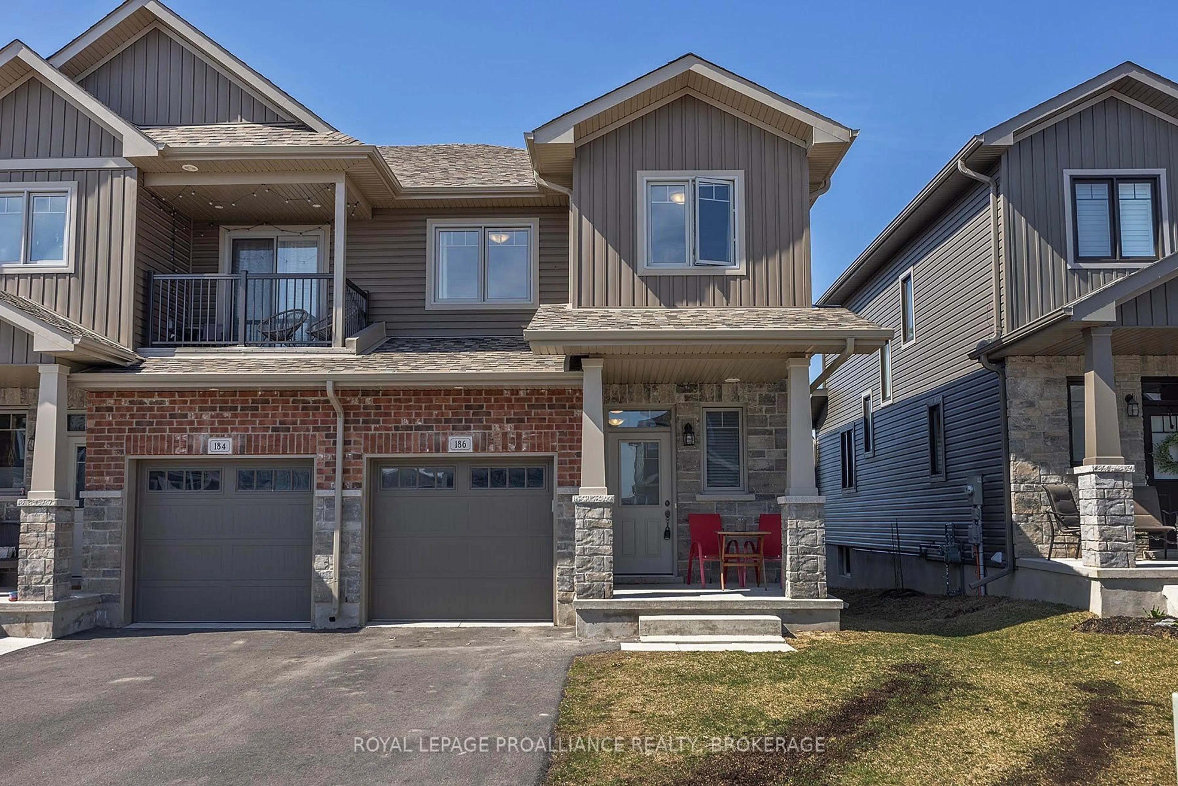 Home with brick exterior material, street for 186 Dr Richard James Cres, Bath Ontario K0H 1G0