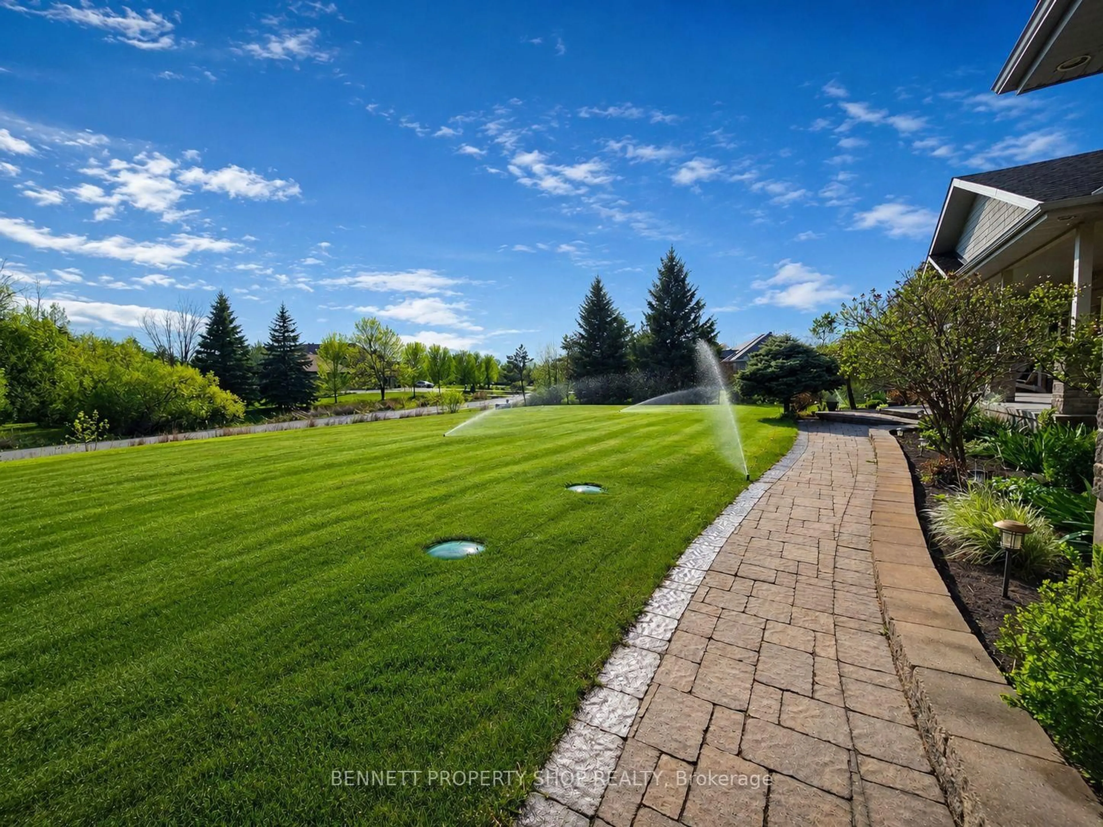 A pic from outside/outdoor area/front of a property/back of a property/a pic from drone, water/lake/river/ocean view for 121 Covered Bridge Way, Carp Ontario K0A 1L0