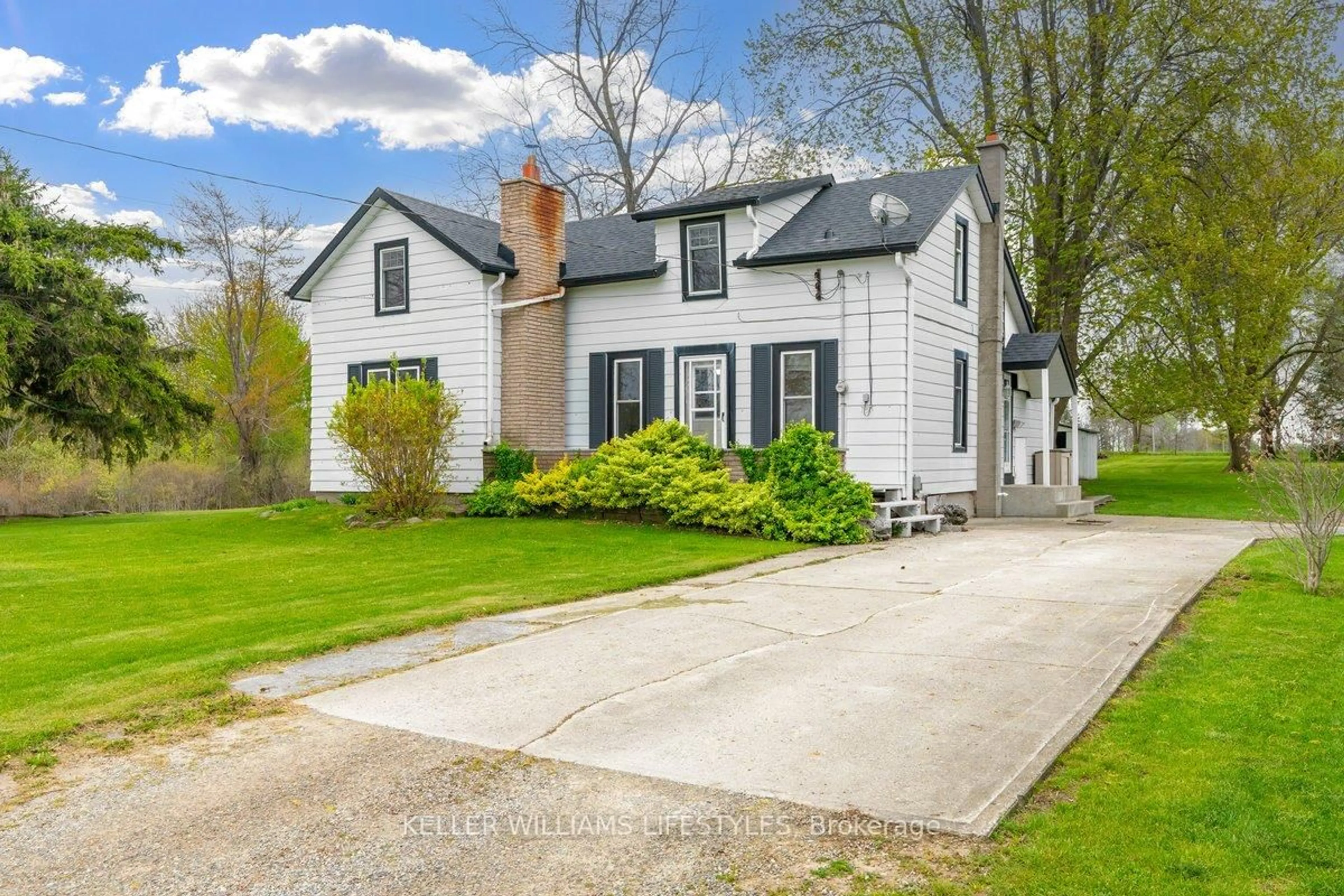 Home with vinyl exterior material, street for 7475 Ridge Rd, Lambton Shores Ontario N0M 2N0