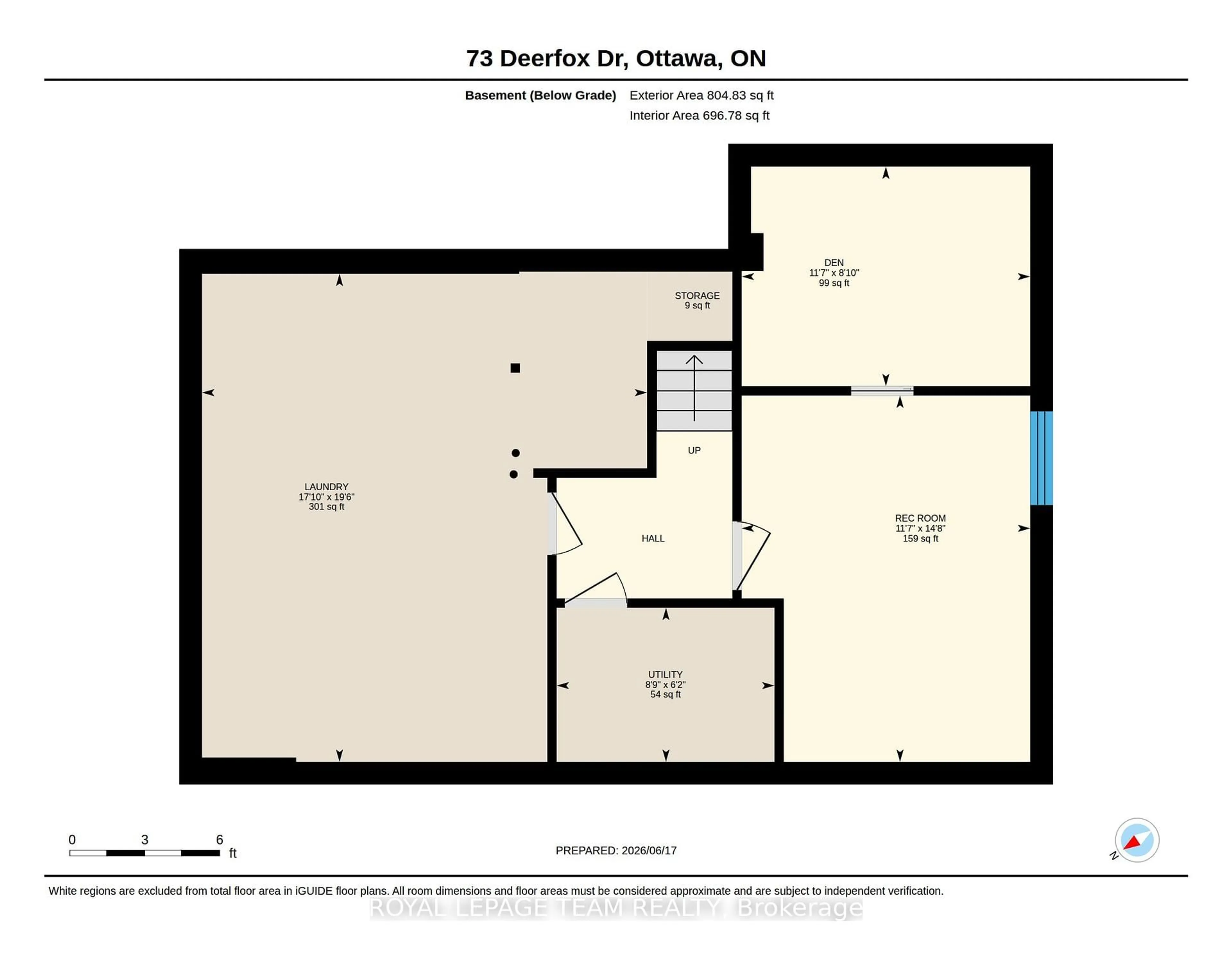 Floor plan for 73 Deerfox Dr, Ottawa Ontario K2J 4V1