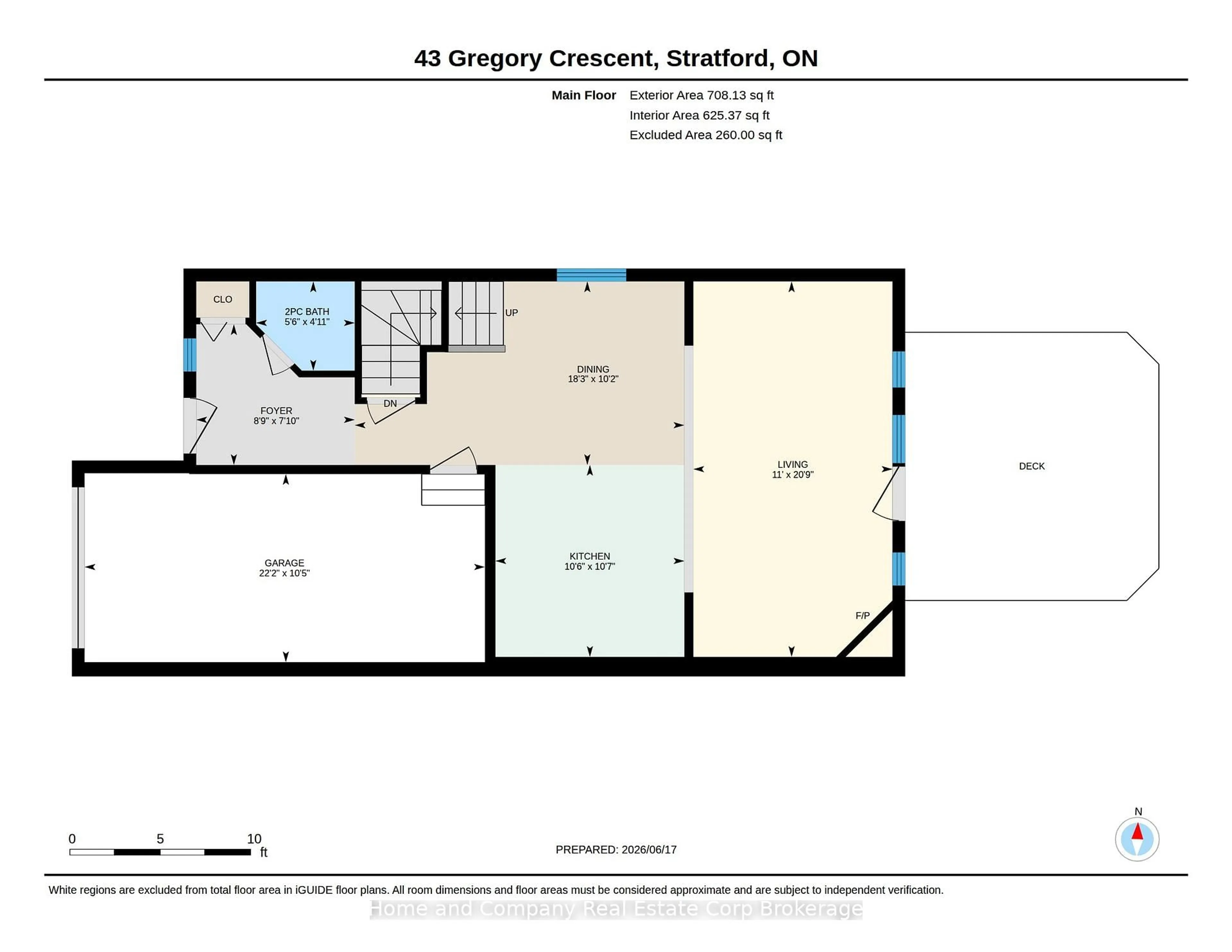 Floor plan for 43 Gregory Cres, Stratford Ontario N5A 8A5