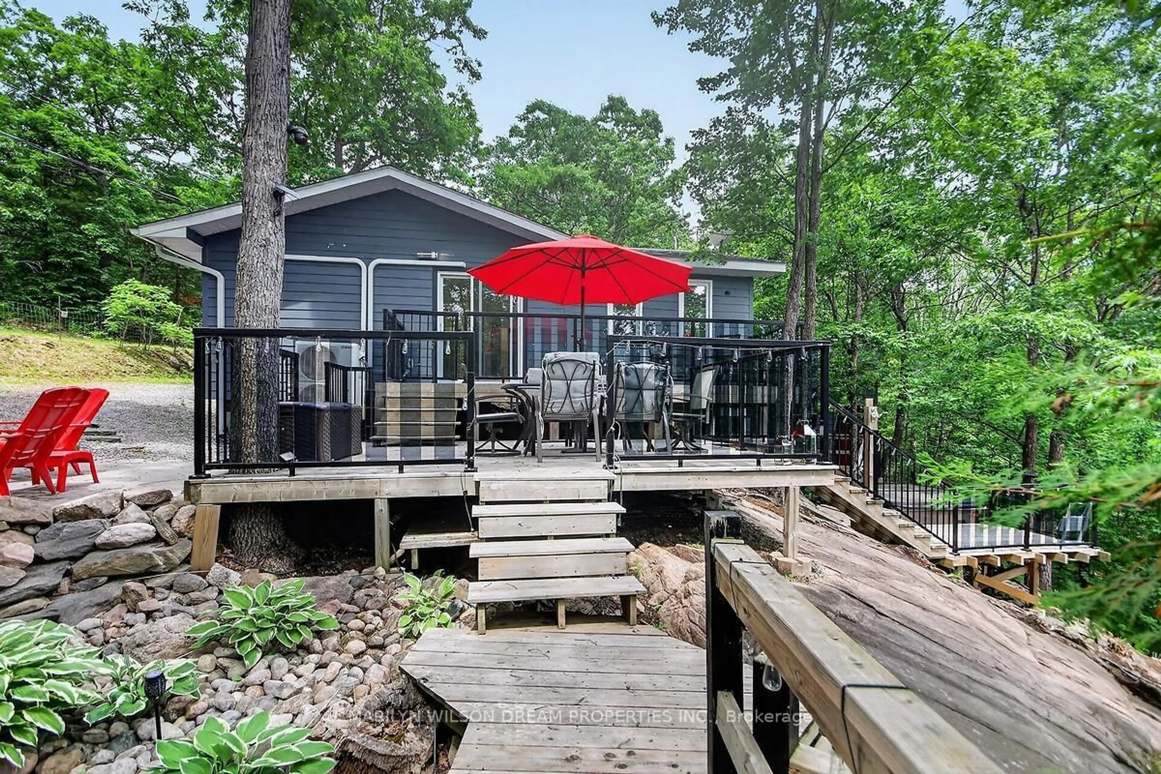 Patio, water/lake/river/ocean view for 1049 Crotch Lake Tr, Arden Ontario K0H 1B0