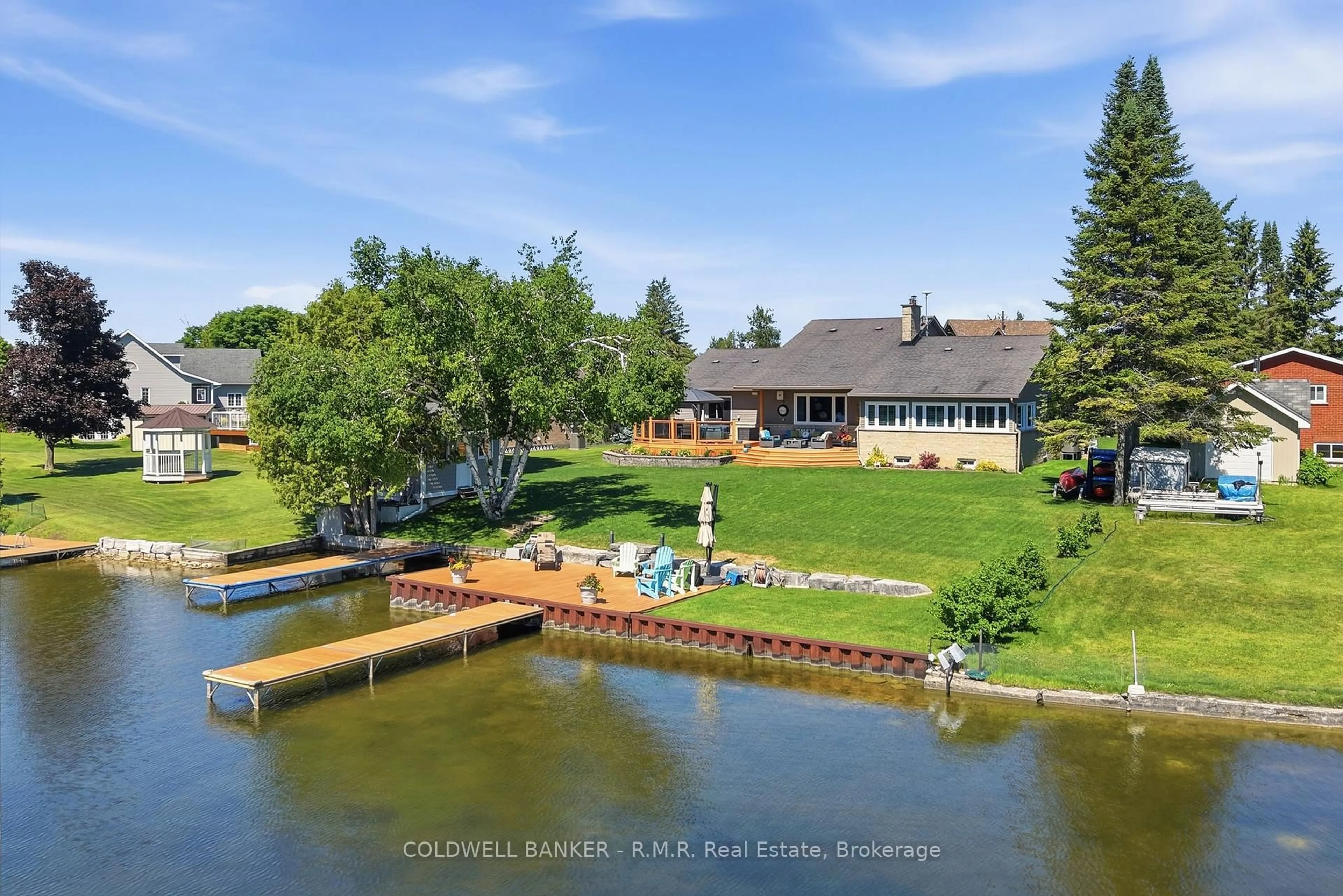 A pic from outside/outdoor area/front of a property/back of a property/a pic from drone, water/lake/river/ocean view for 6 Beavers Lane, Kawartha Lakes Ontario K0M 2T0