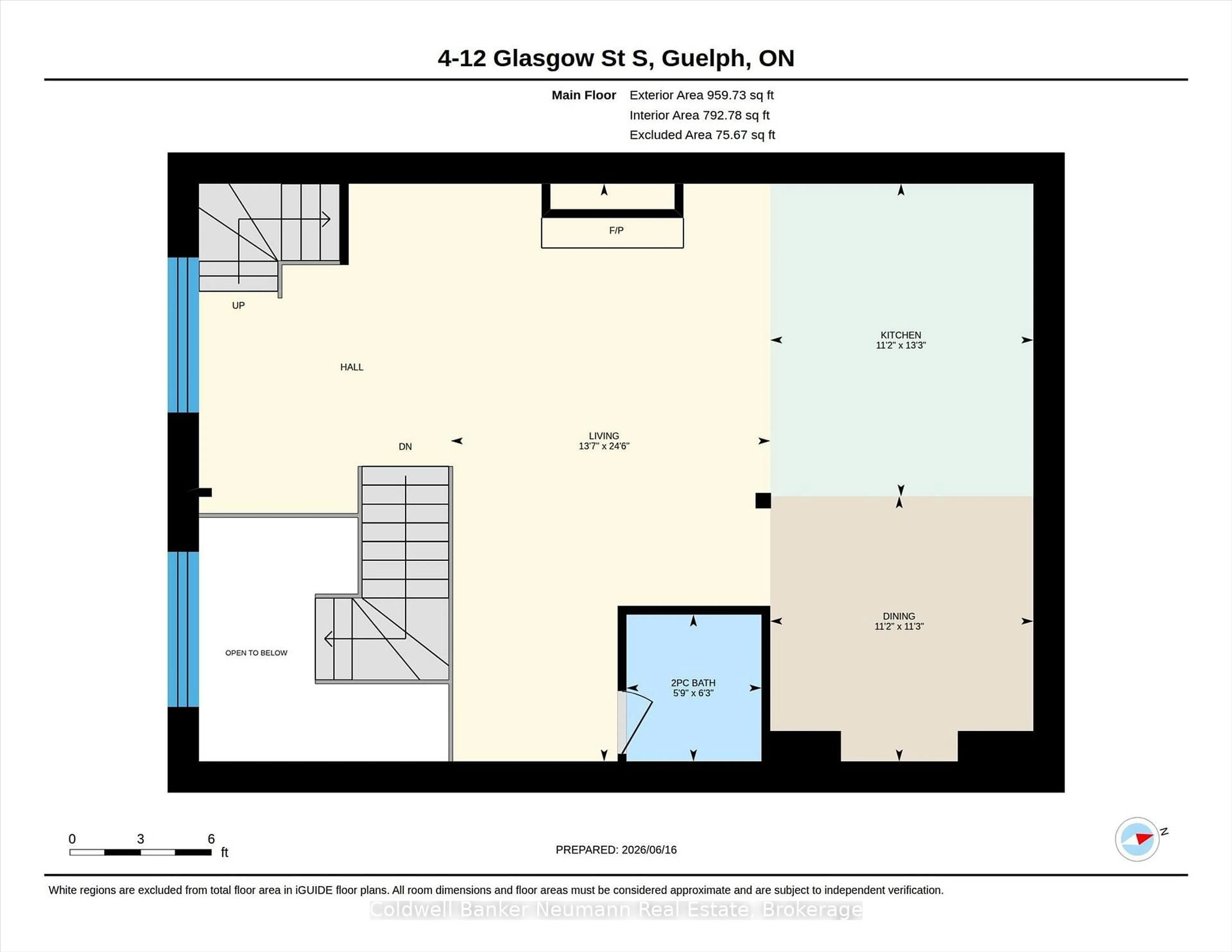Floor plan for 12 Glasgow St #4, Guelph Ontario N1H 4T5