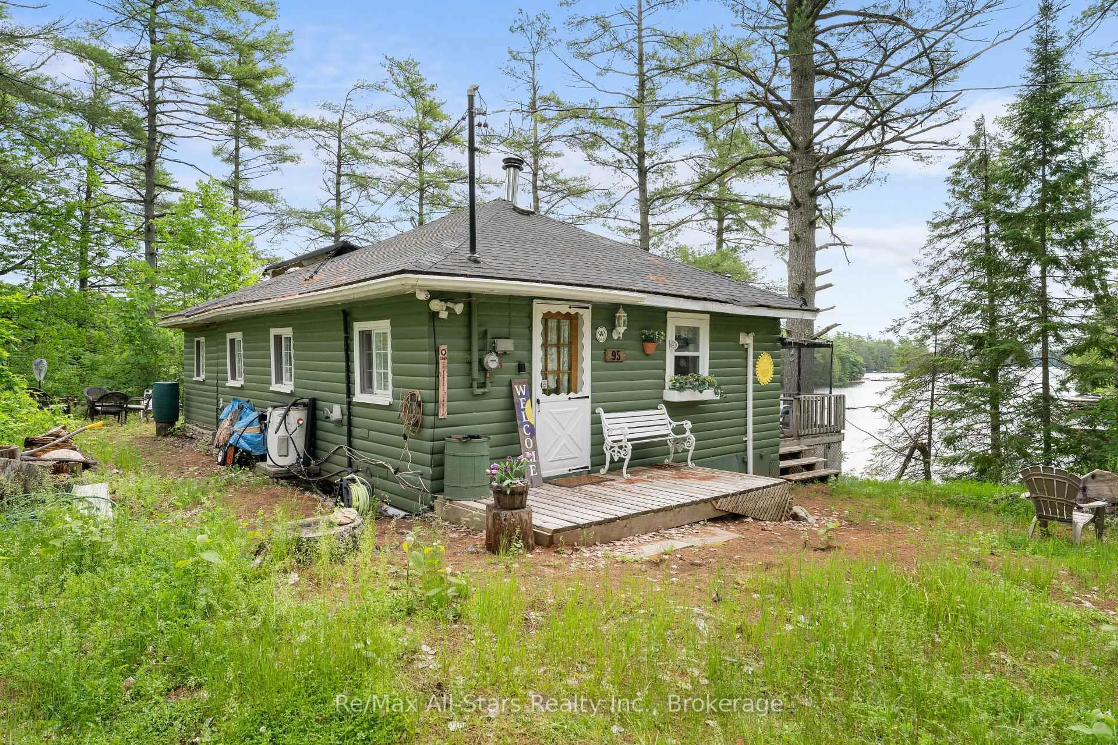 Patio, water/lake/river/ocean view for 95 West Clear Bay Pt, Trent Lakes Ontario K0M 2A0