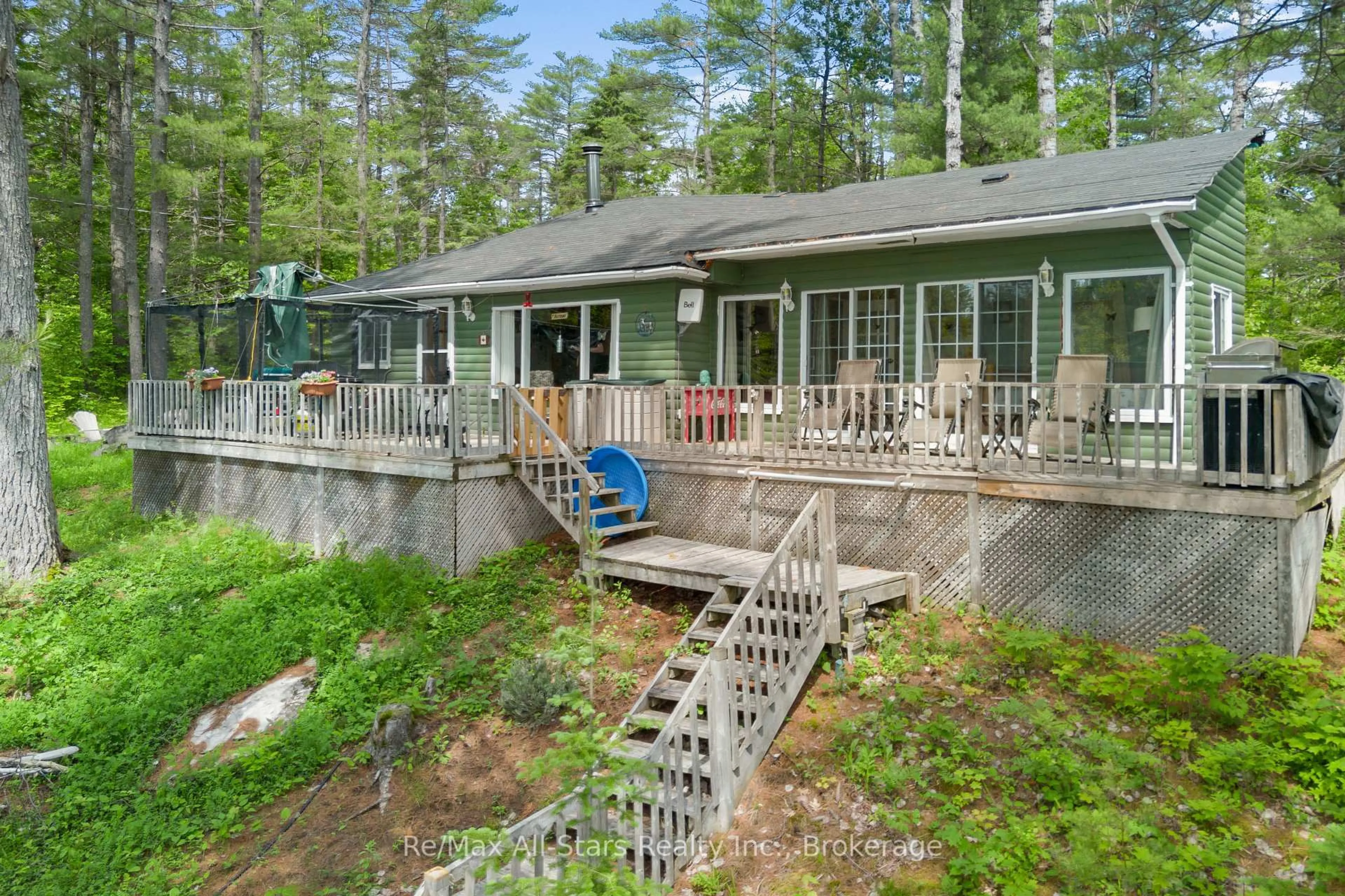 Patio, water/lake/river/ocean view for 95 West Clear Bay Pt, Trent Lakes Ontario K0M 2A0