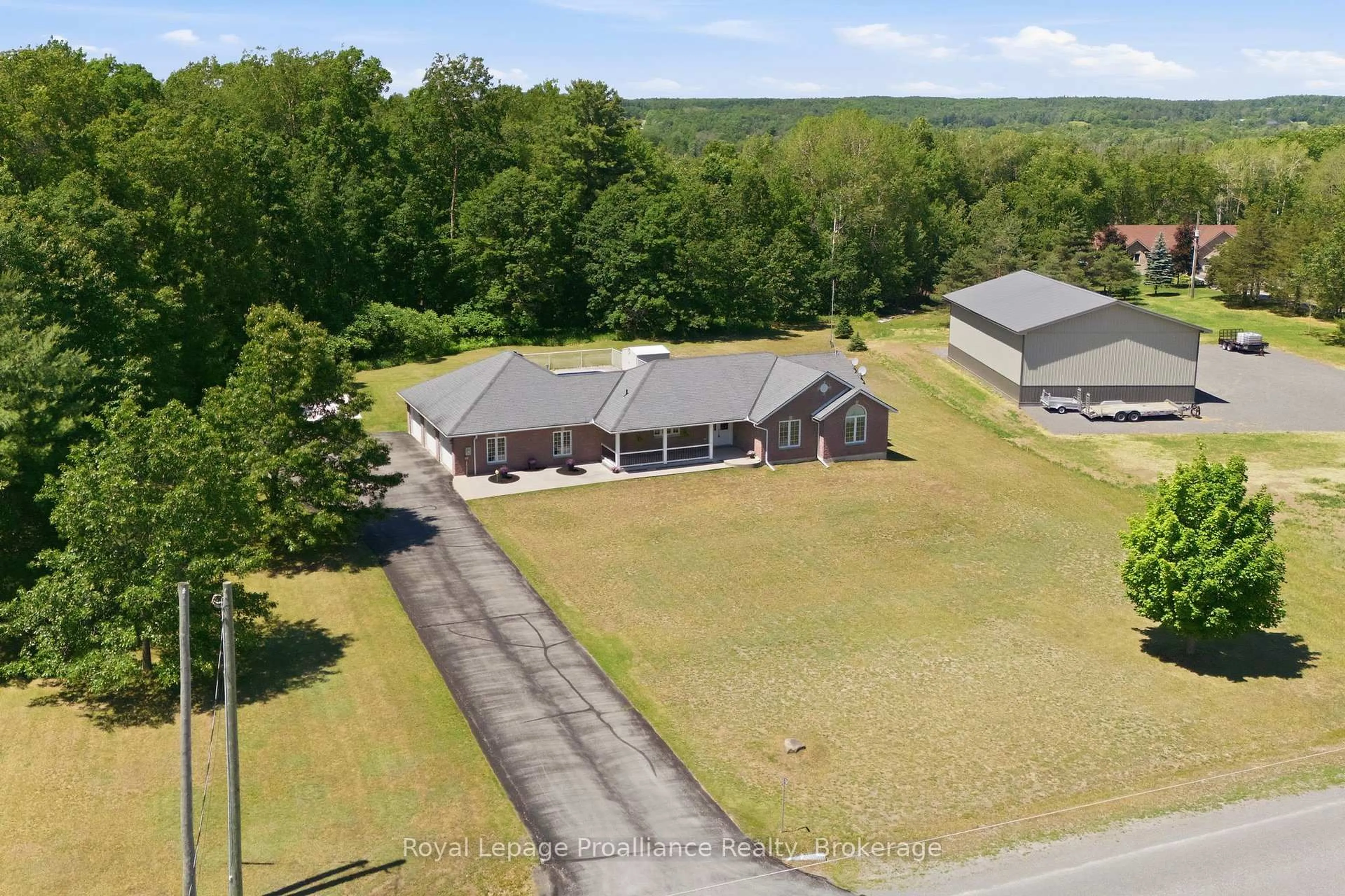 A pic from outside/outdoor area/front of a property/back of a property/a pic from drone, building for 236 Fish & Game Club Rd, Quinte West Ontario K0K 2B0