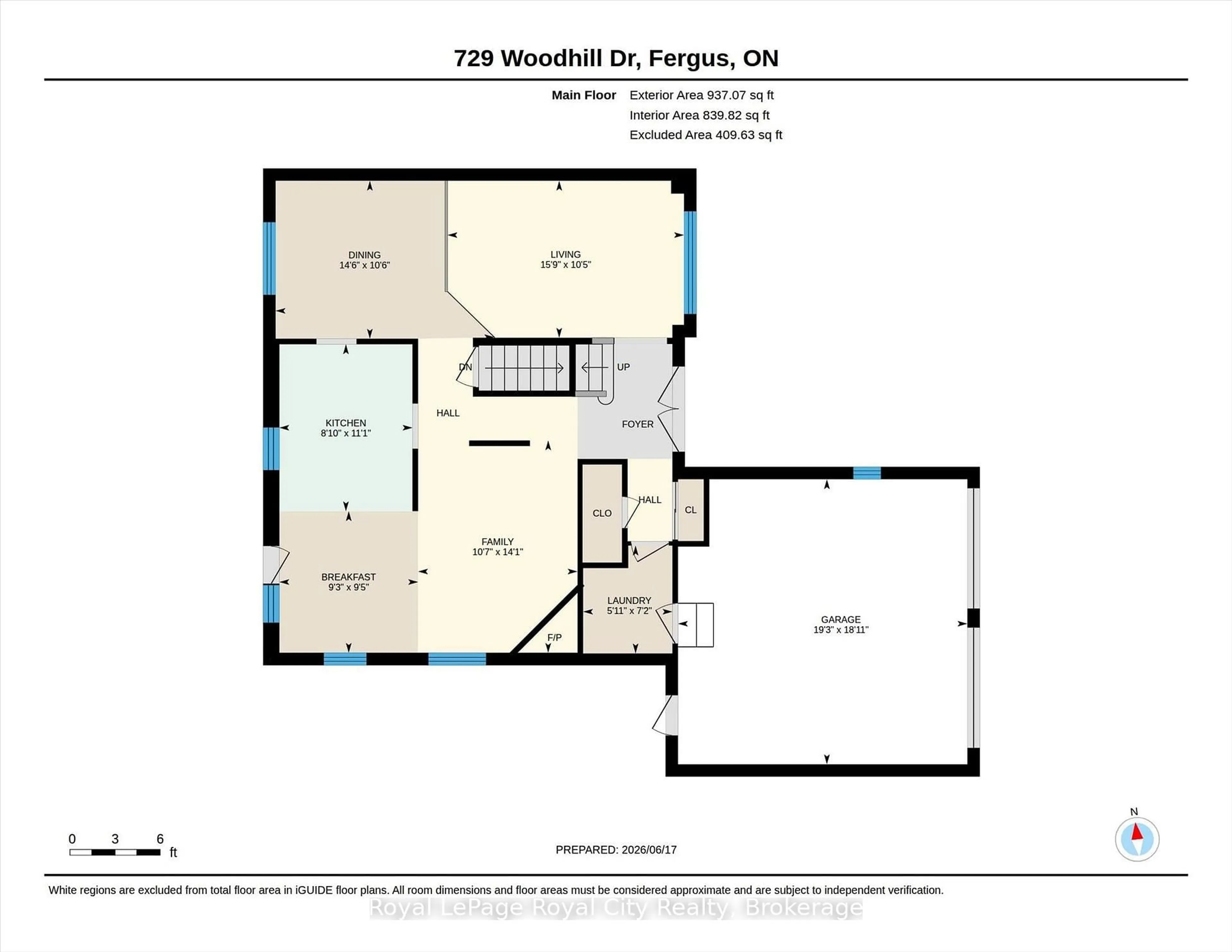 Floor plan for 729 WOODHILL Dr, Centre Wellington Ontario N1M 3M8