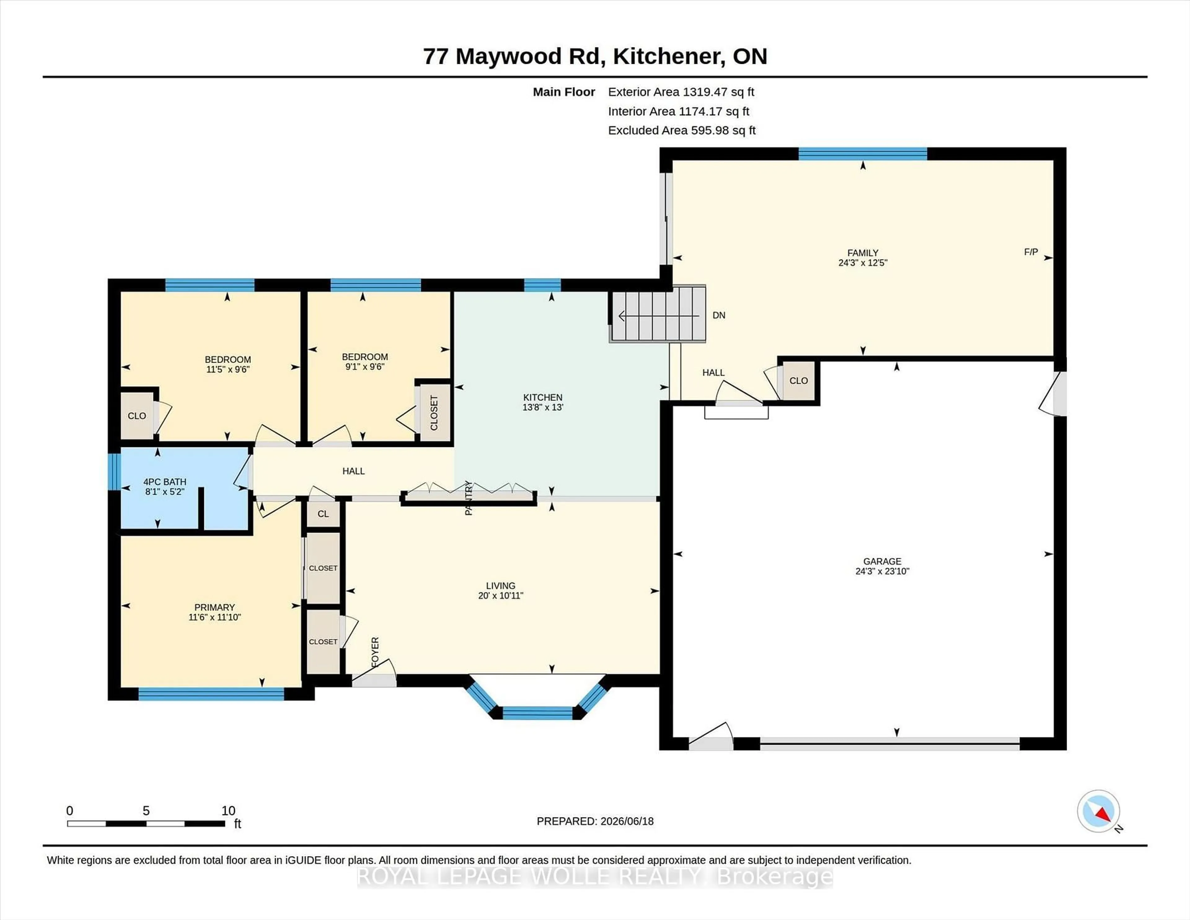 Floor plan for 77 Maywood Rd, Kitchener Ontario N2C 2A2