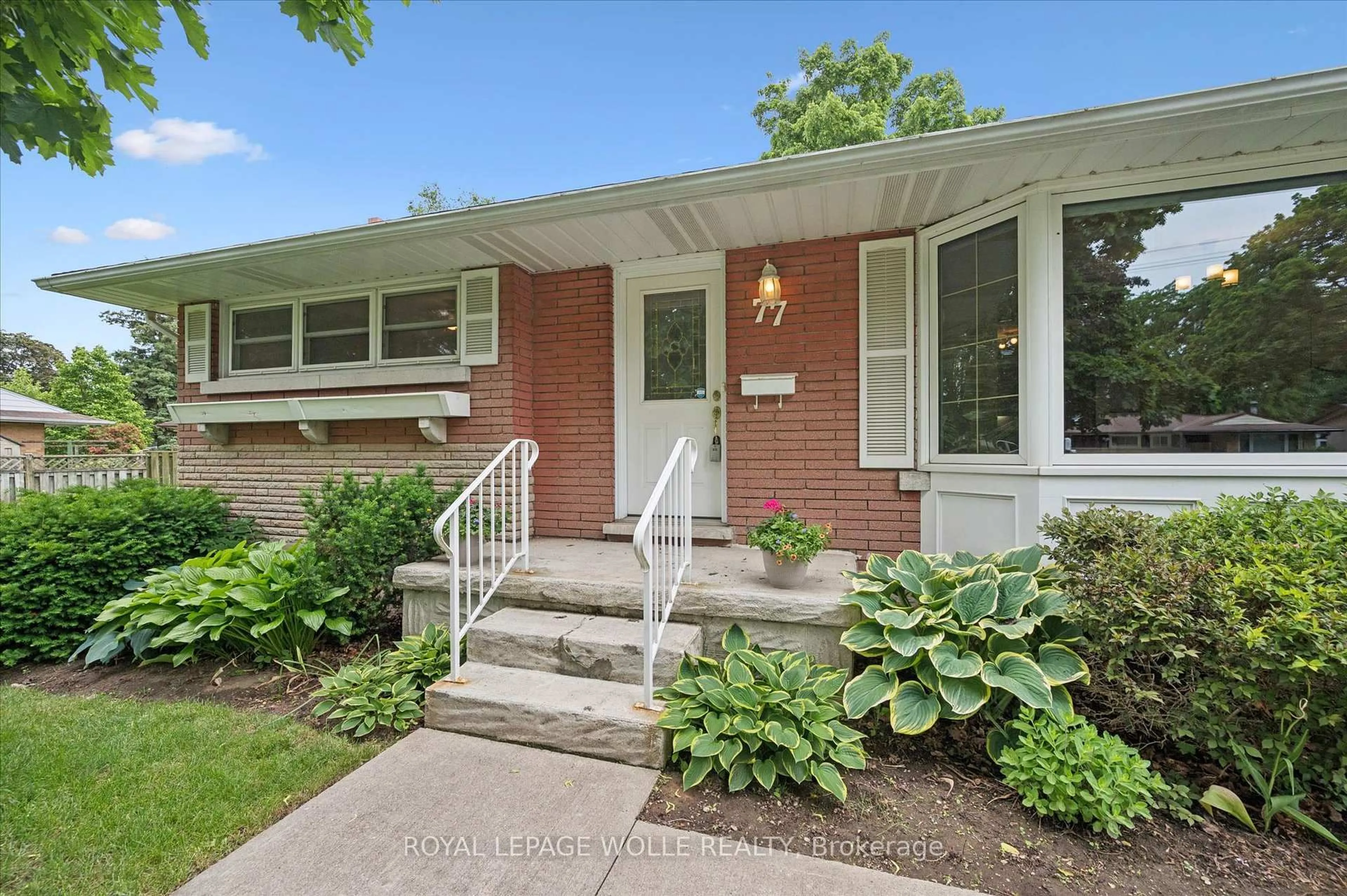 Home with brick exterior material, street for 77 Maywood Rd, Kitchener Ontario N2C 2A2