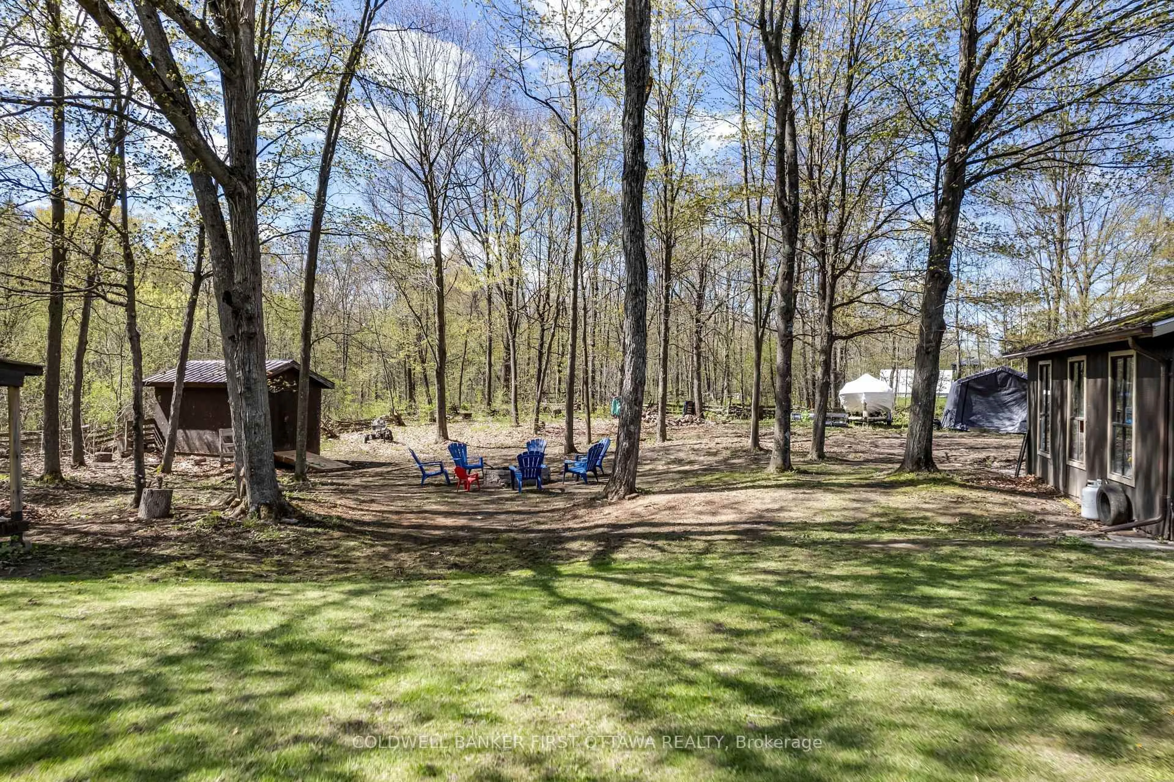 Patio, forest/trees view for 3 Tower Rd, Rideau Lakes Ontario K0G 1L0