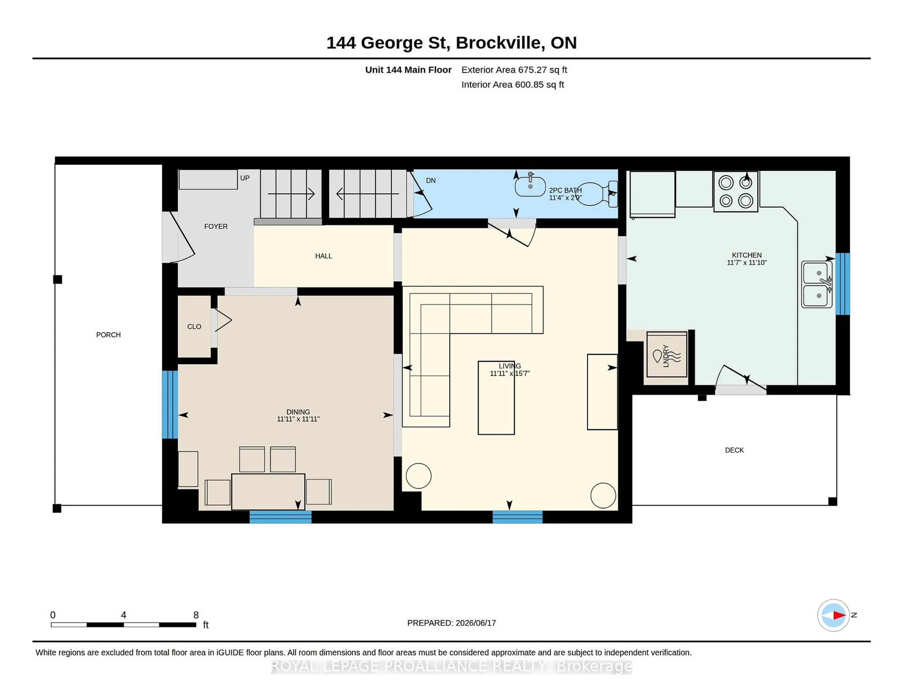 Floor plan for 144-146 George St, Brockville Ontario K6V 3W2