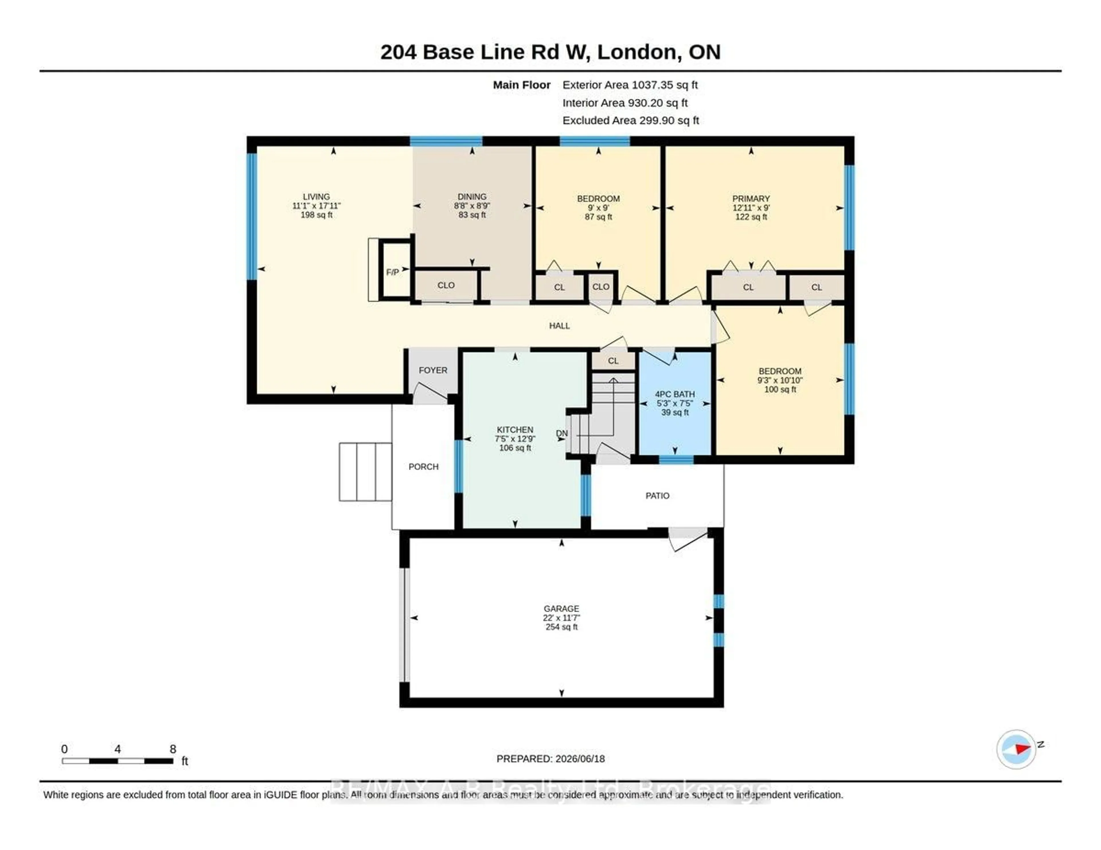Floor plan for 204 Base Line Rd, London South Ontario N6J 1V7