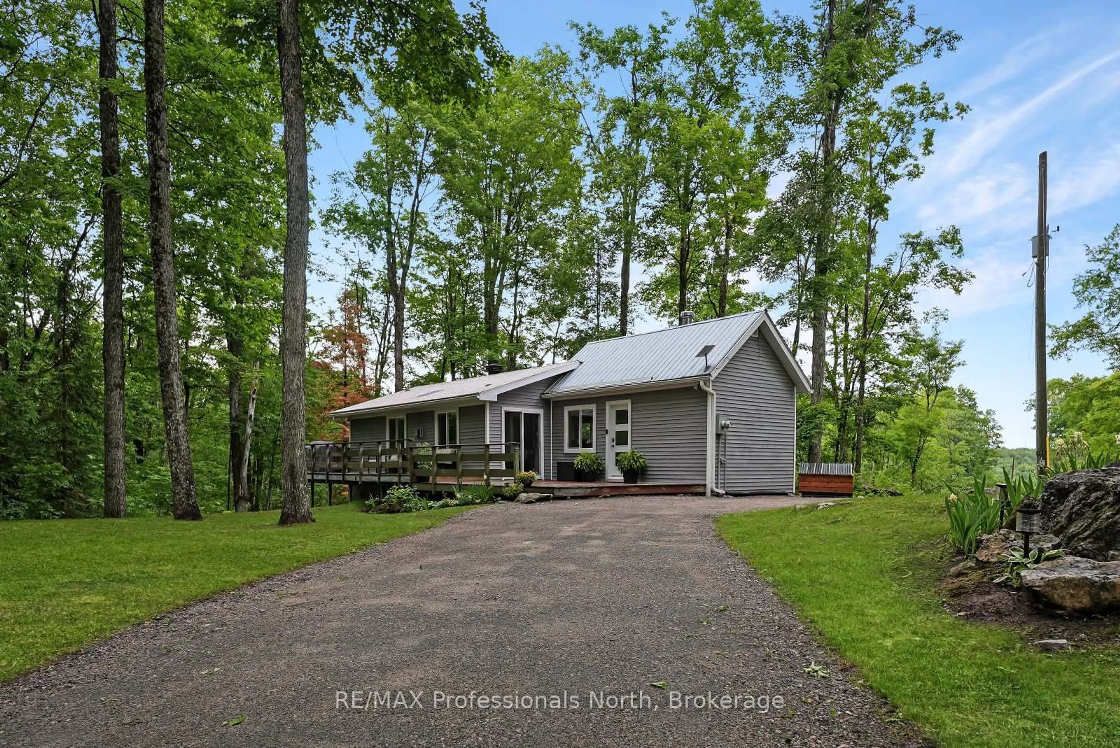 A pic from outside/outdoor area/front of a property/back of a property/a pic from drone, unknown for 1534 Salerno Lake Rd, Highlands East Ontario K0M 1X0