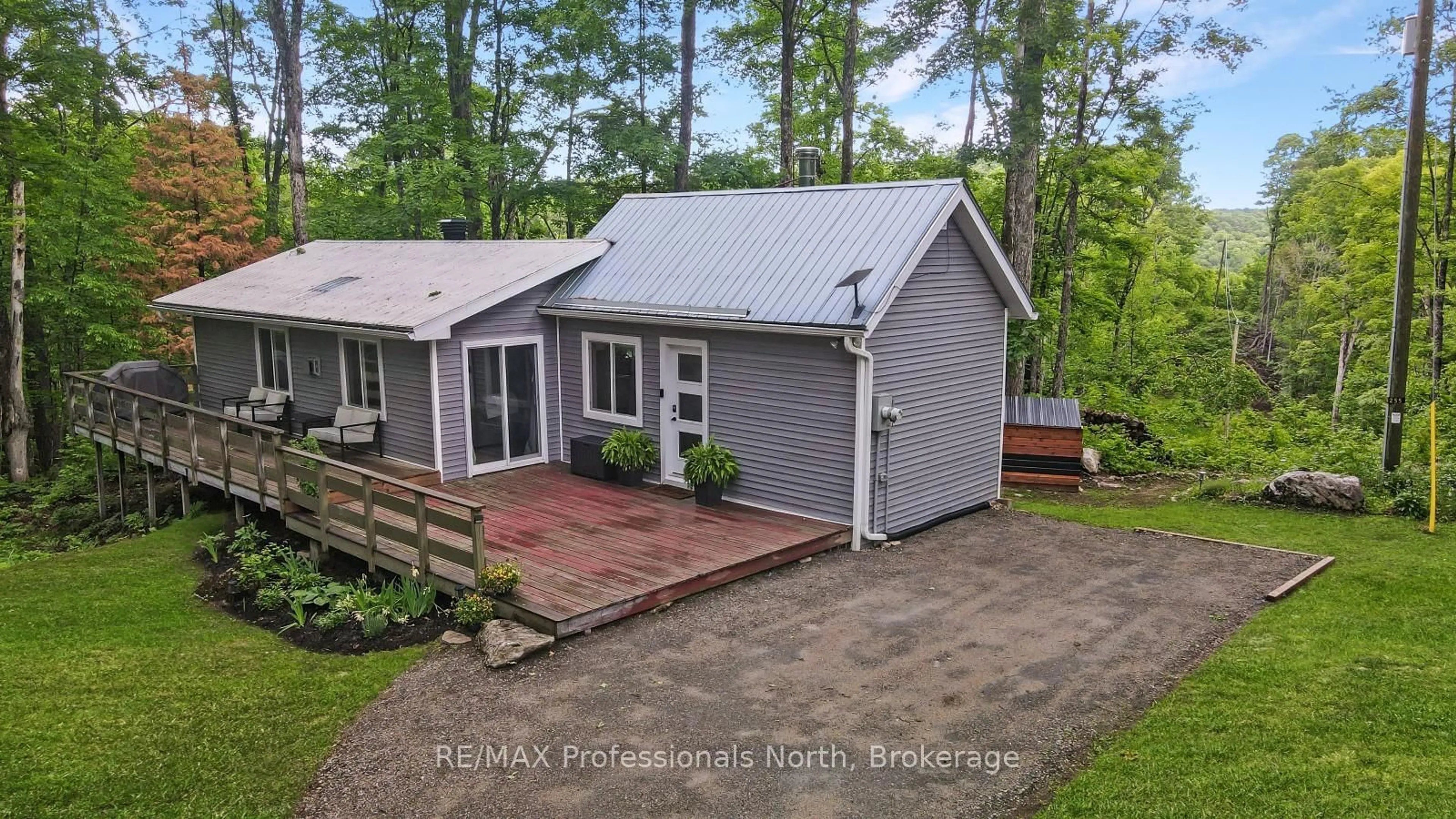A pic from outside/outdoor area/front of a property/back of a property/a pic from drone, unknown for 1534 Salerno Lake Rd, Highlands East Ontario K0M 1X0