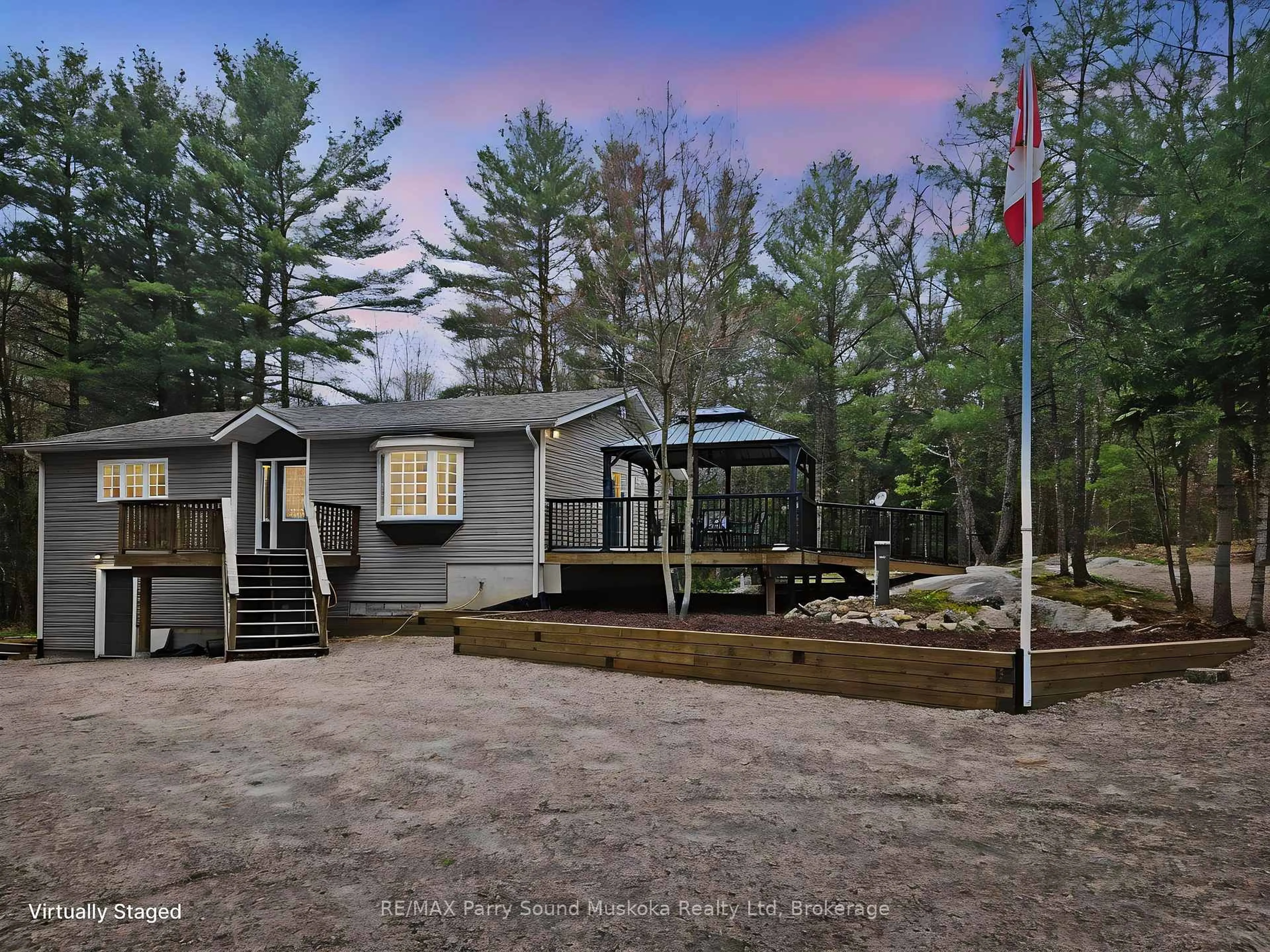A pic from outside/outdoor area/front of a property/back of a property/a pic from drone, unknown for 9 Little's Lane, Carling Ontario P0G 1G0