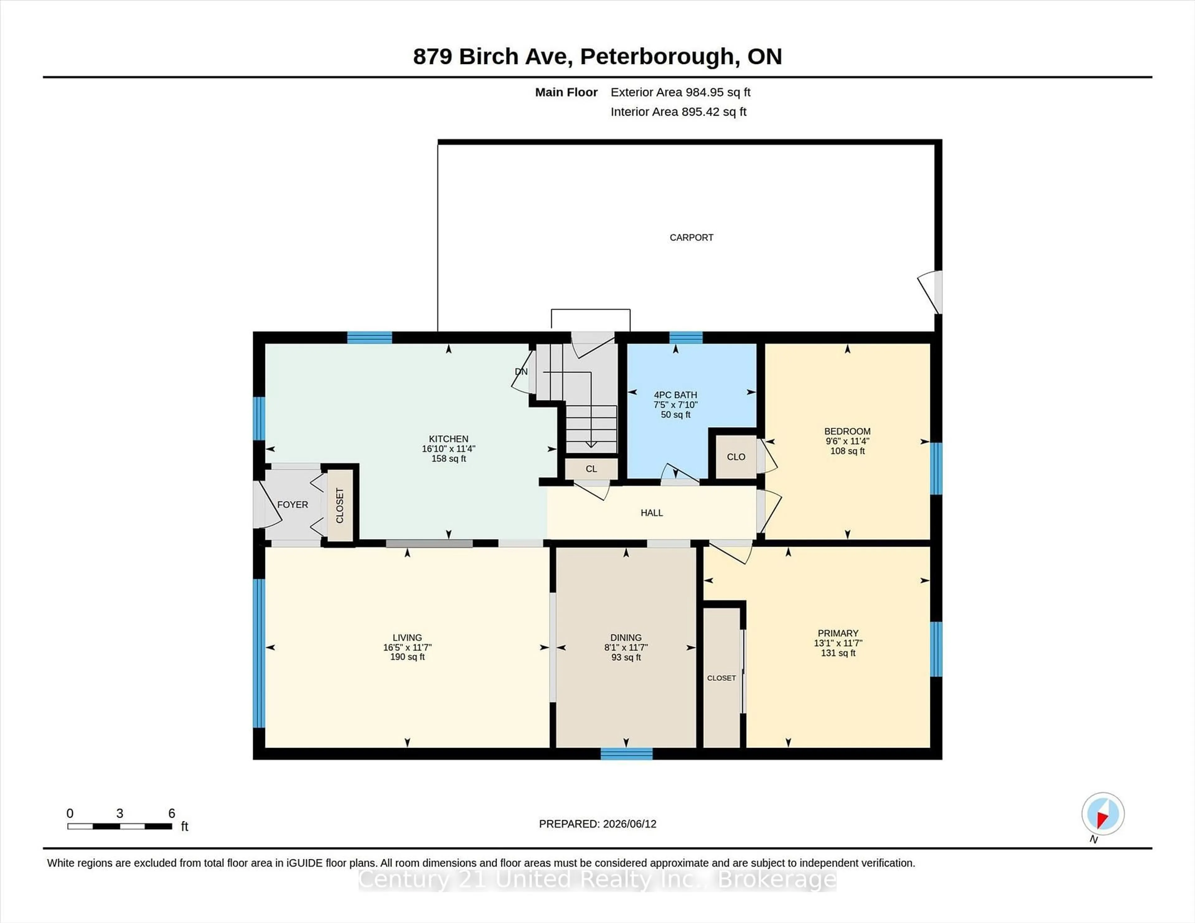 Floor plan for 879 Birch Ave, Peterborough Ontario K9H 6G7
