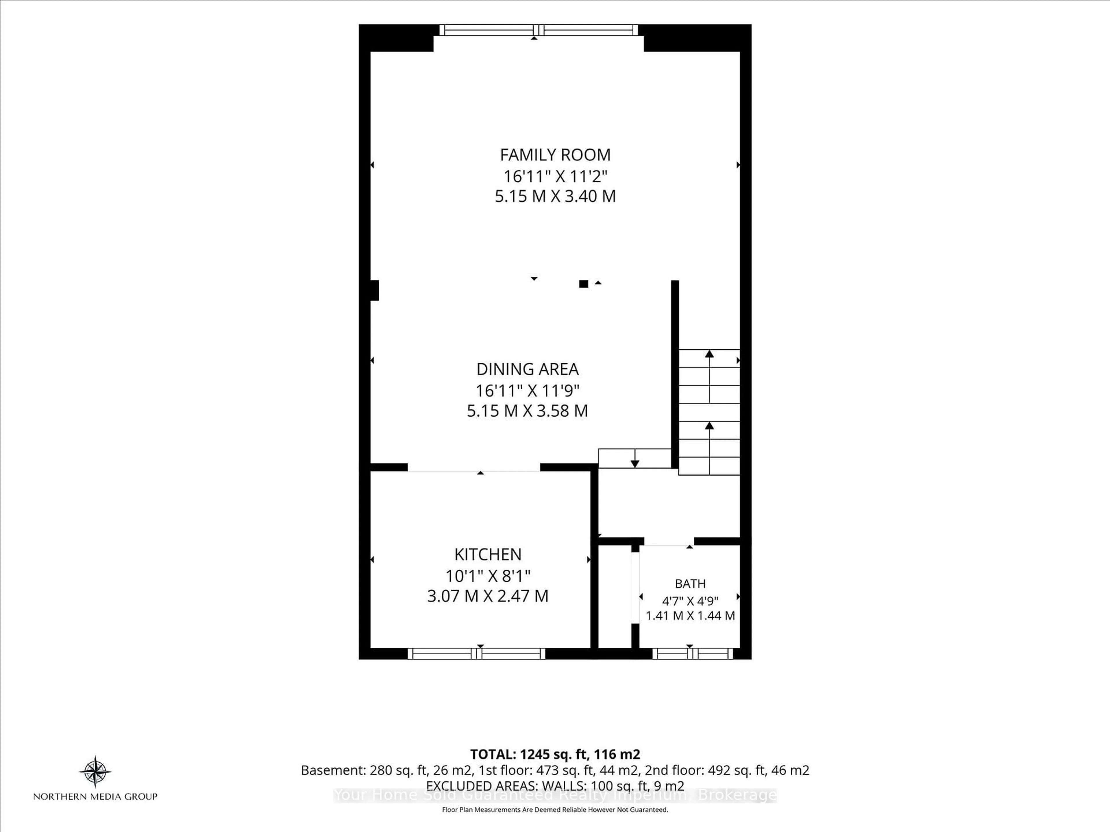 Floor plan for 125 Bonaventure Dr #44, Hamilton Ontario L9C 5Y9