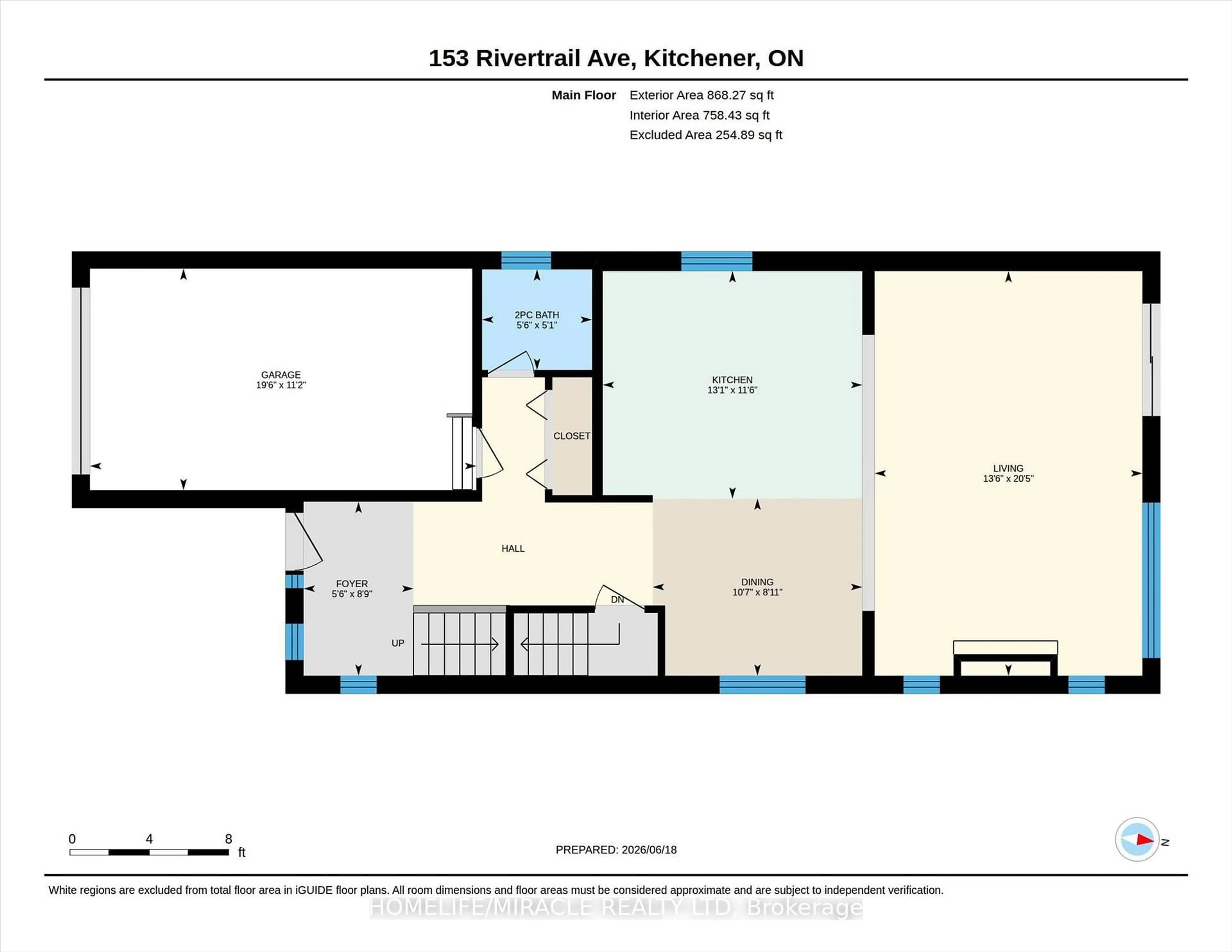 Floor plan for 153 Rivertrail Ave, Kitchener Ontario N2A 0K1