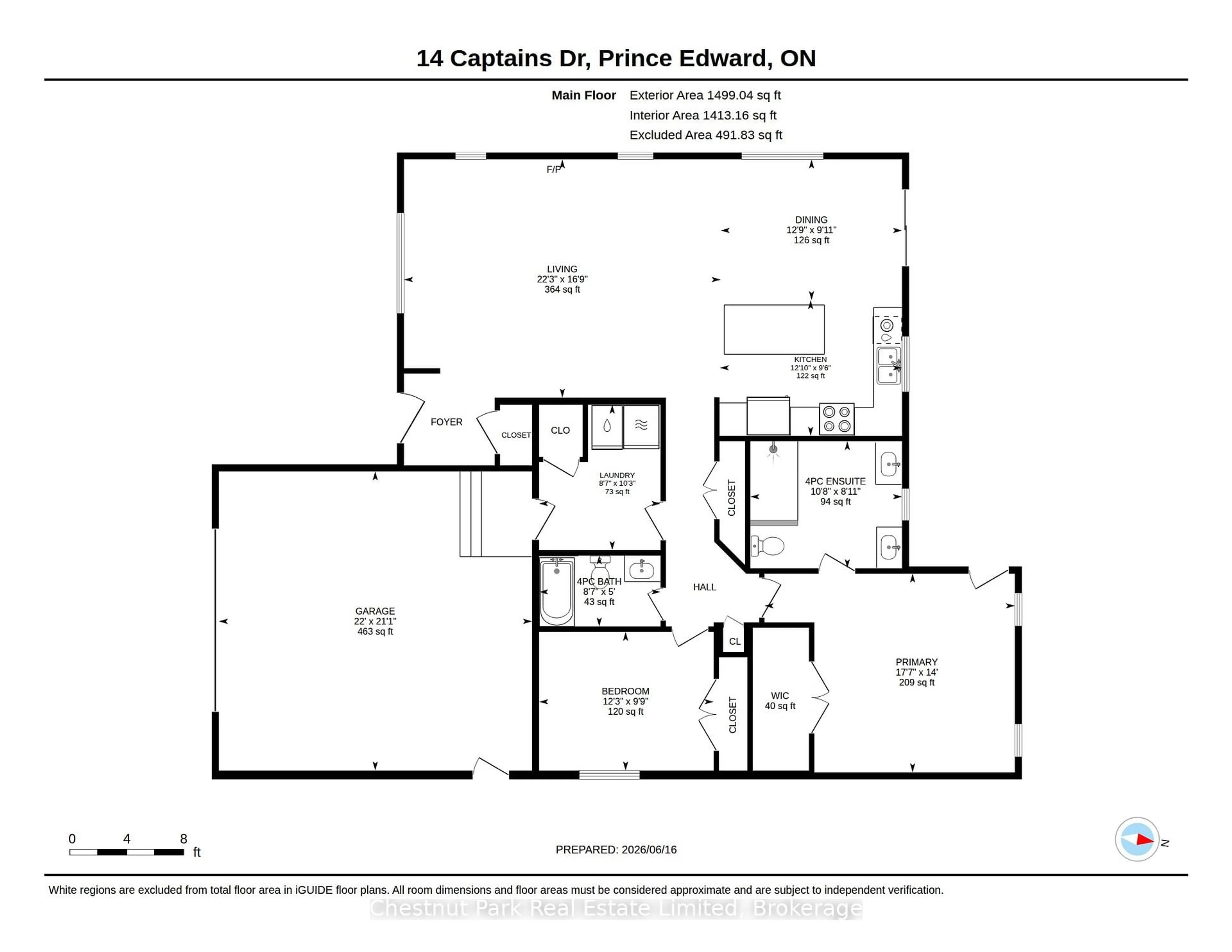 Floor plan for 14 Captains Dr, Prince Edward County Ontario K0K 2T0
