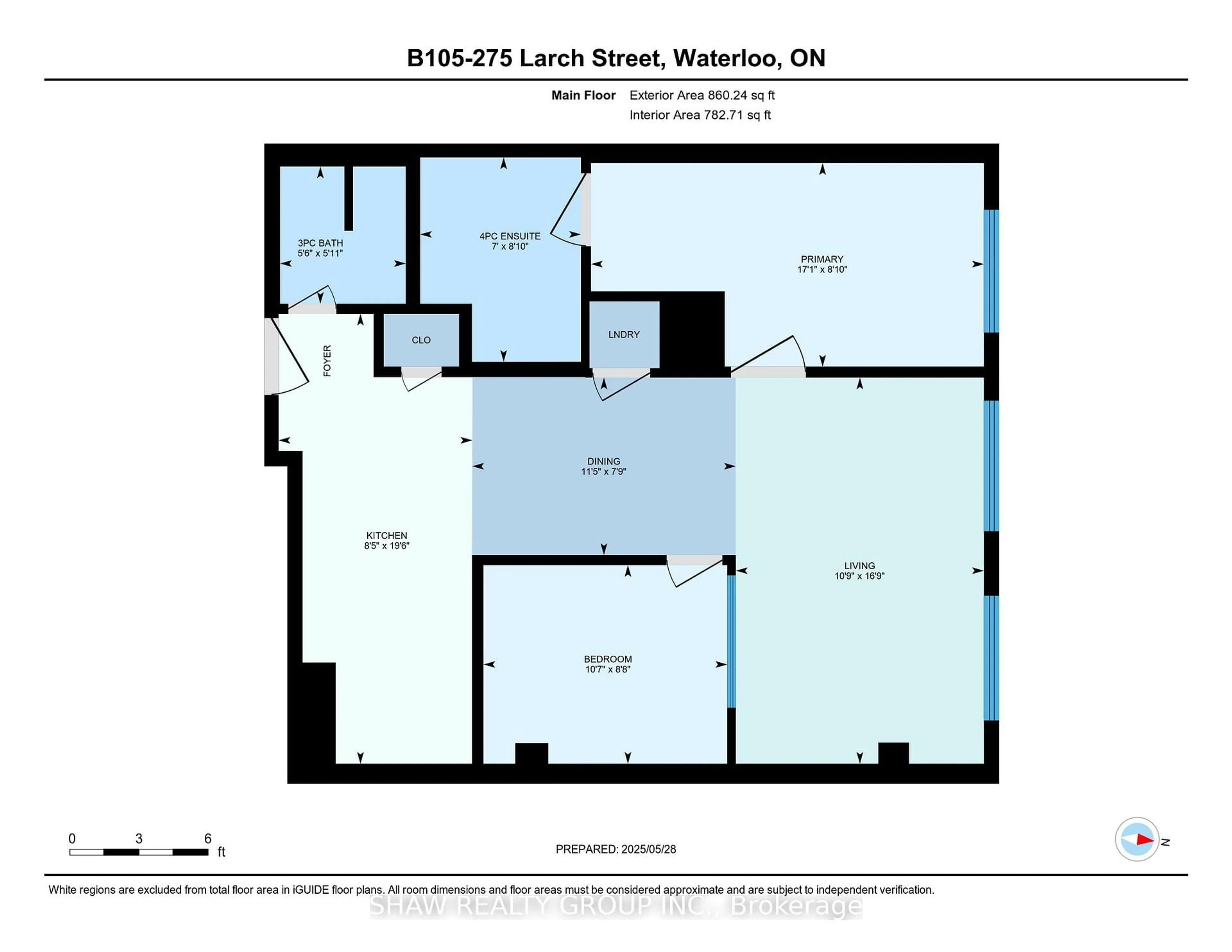 Floor plan for 275 Larch St #G105, Waterloo Ontario N2L 3R2