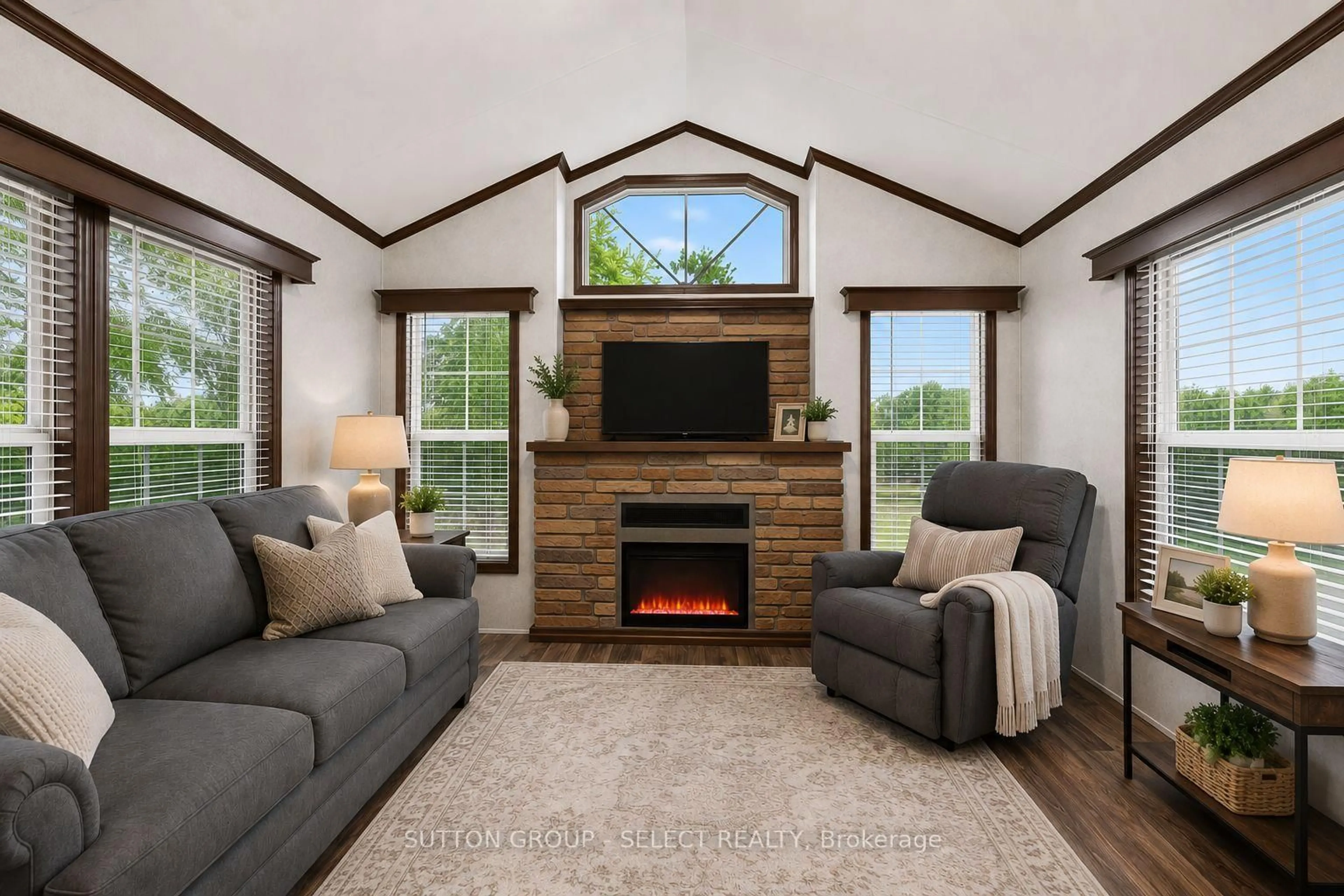 Living room with furniture, unknown for 8685 Rock Glen Rd #404, Lambton Shores Ontario N0M 1B0