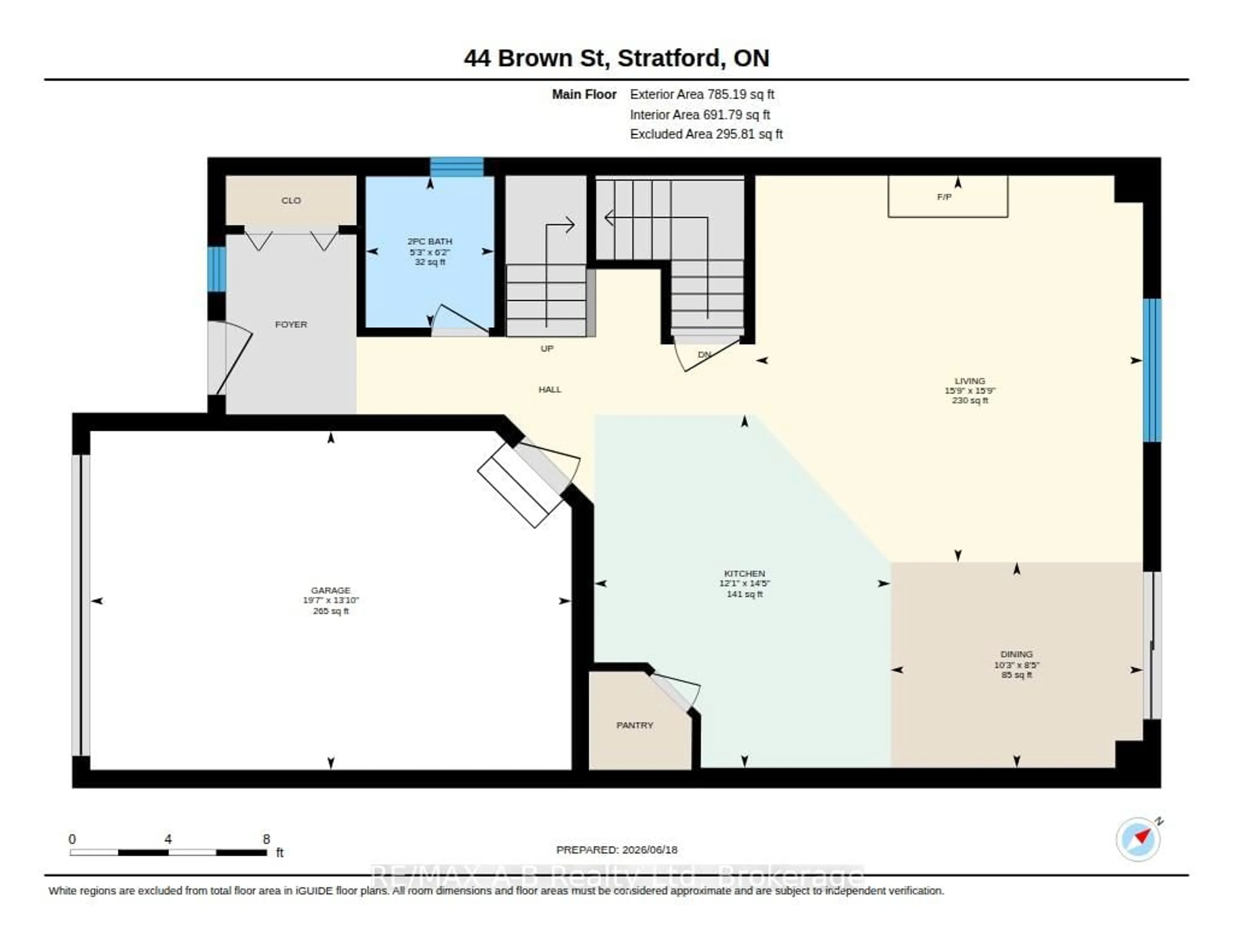 Floor plan for 44 Brown St, Stratford Ontario N5A 0B8