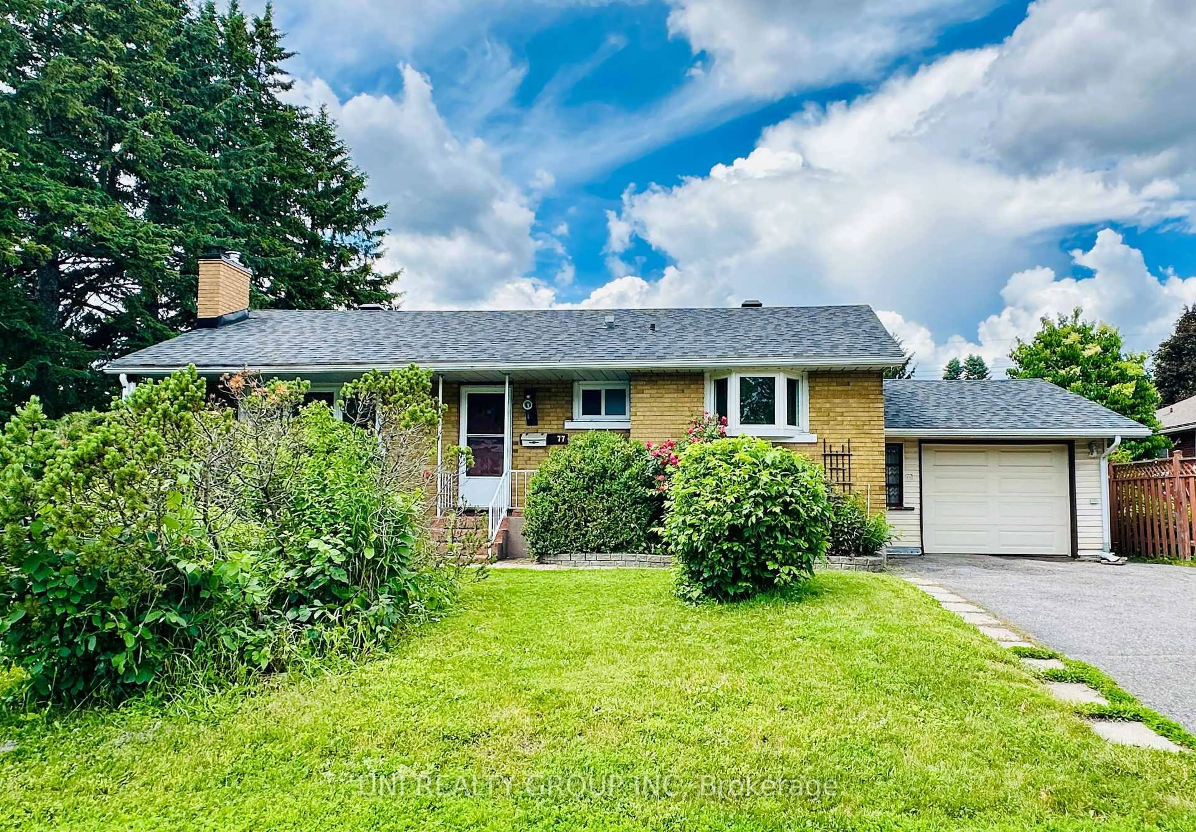 Home with vinyl exterior material, street for 77 Meadowlands Dr, Ottawa Ontario K2G 2R9