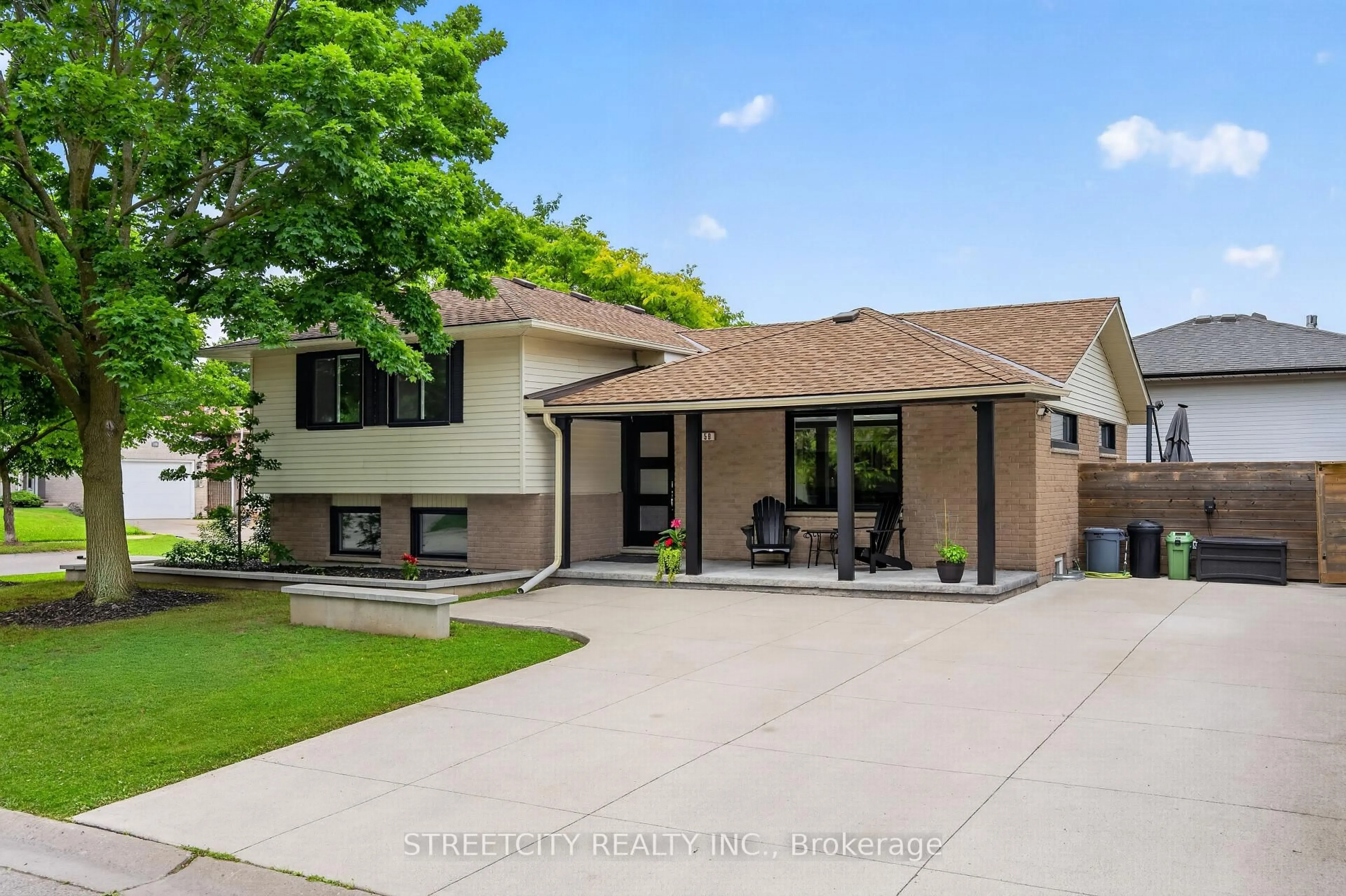 Home with vinyl exterior material, street for 59 Blanchard Cres, London North Ontario N6G 4E3