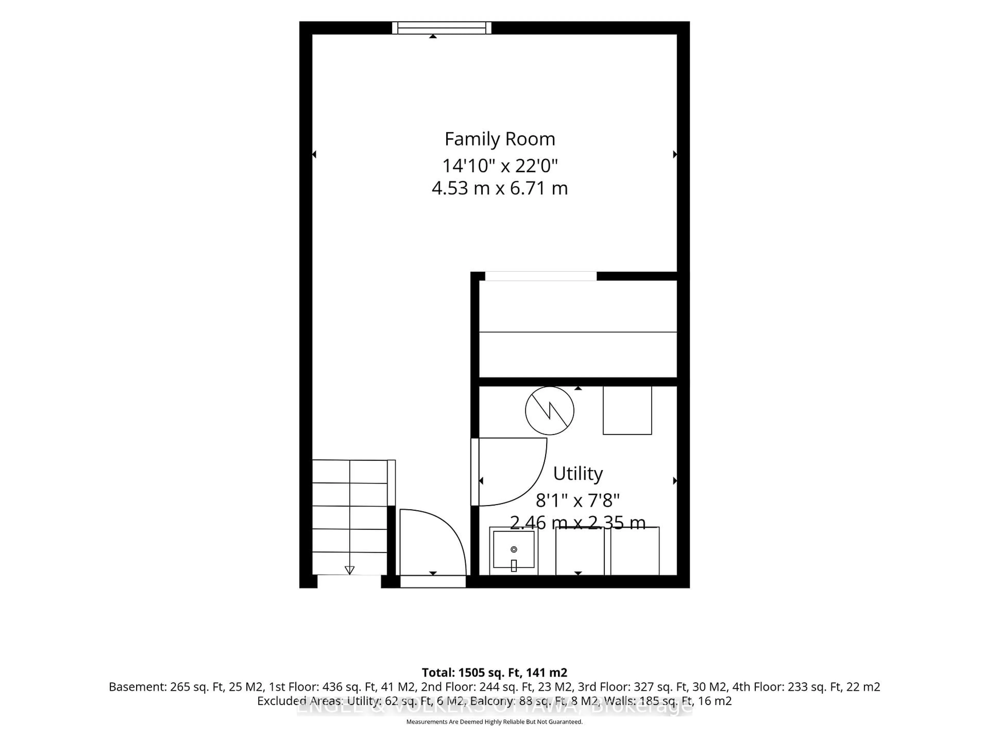 Floor plan for 258 Carillon St, Ottawa Ontario K1L 5X6