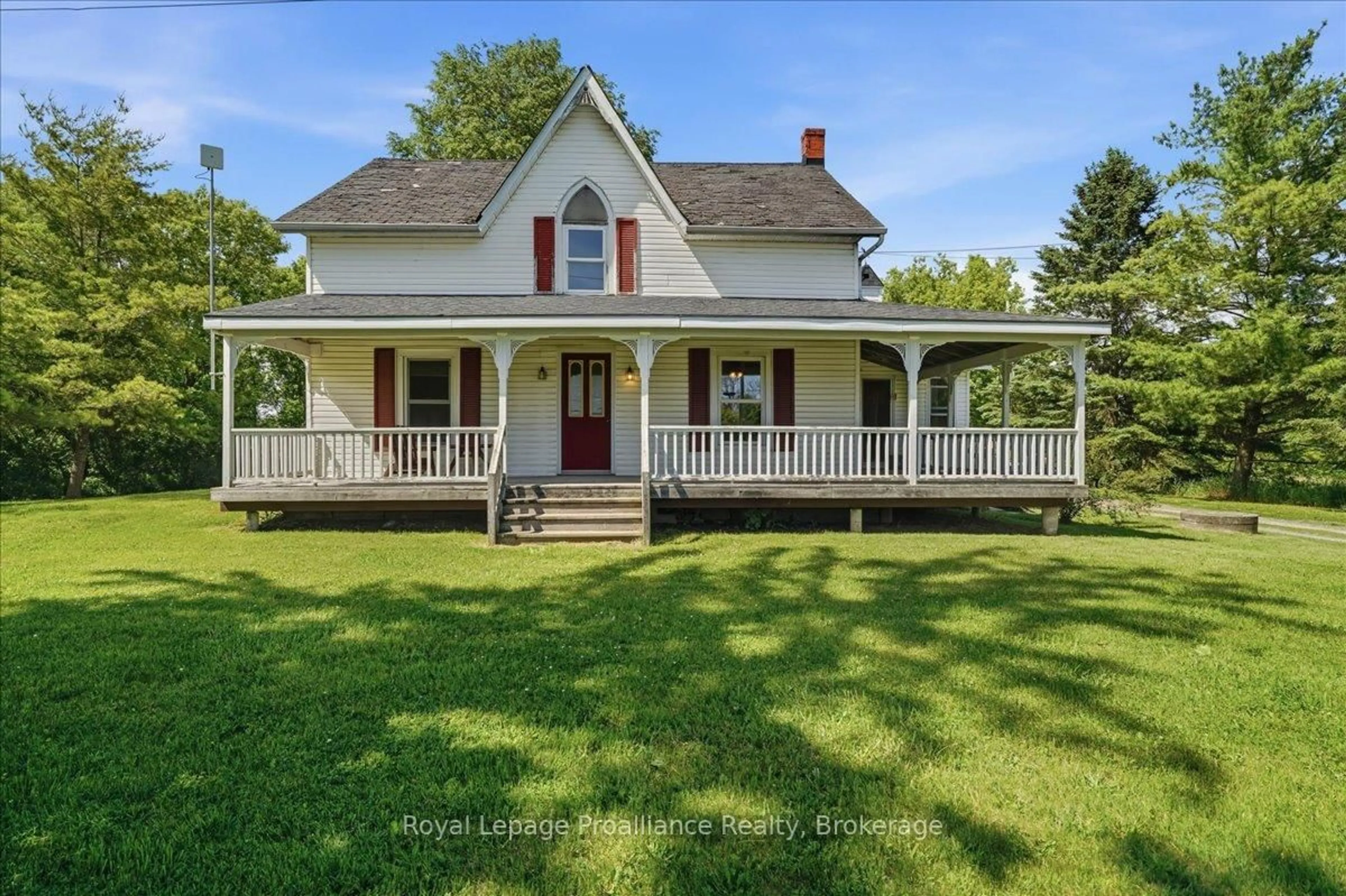 A pic from outside/outdoor area/front of a property/back of a property/a pic from drone, street for 1710 Old Wooler Rd, Quinte West Ontario K0K 3M0