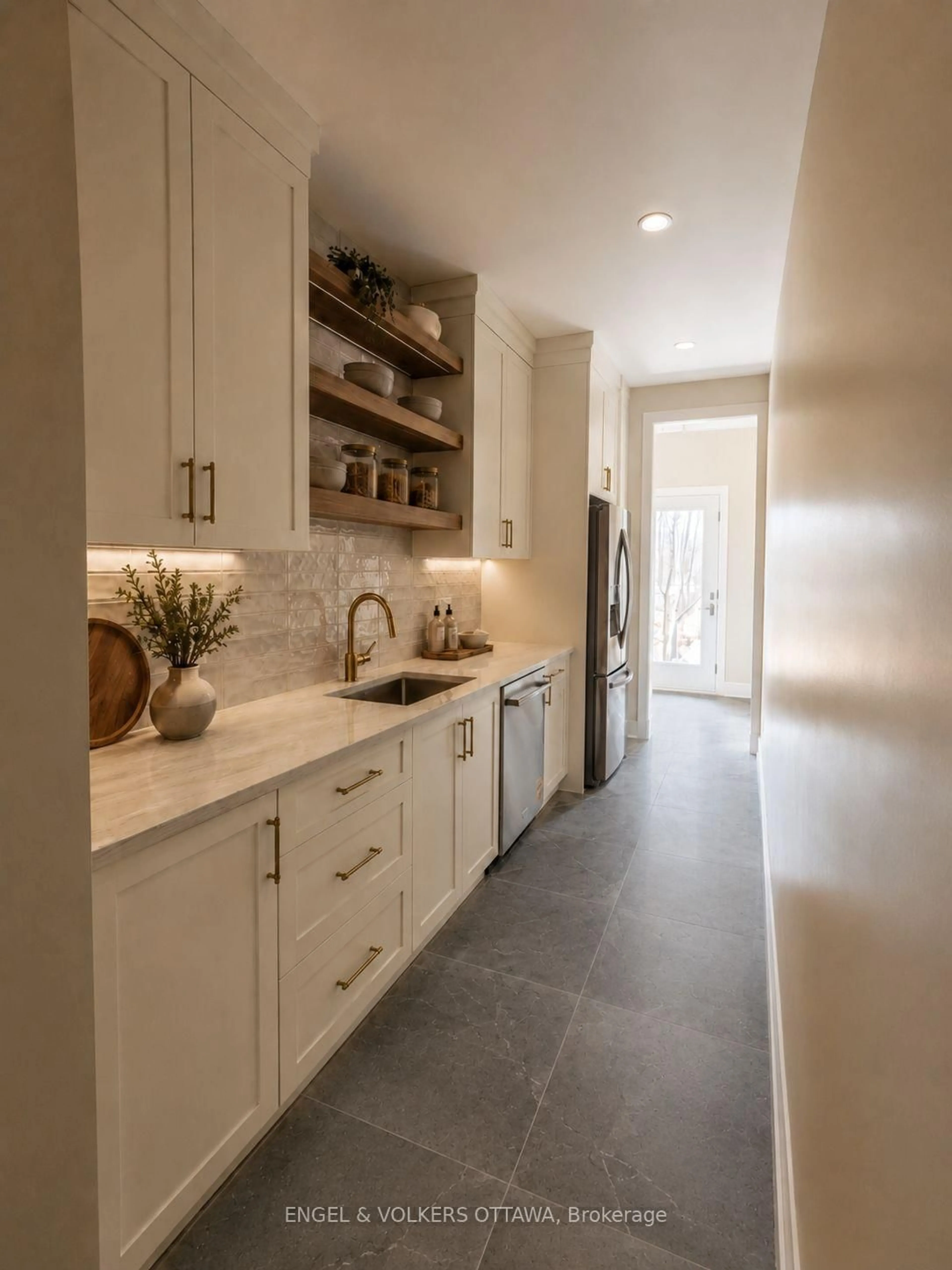 Contemporary kitchen, ceramic/tile floor for 38 Synergy Way, Kanata Ontario K2W 0G7