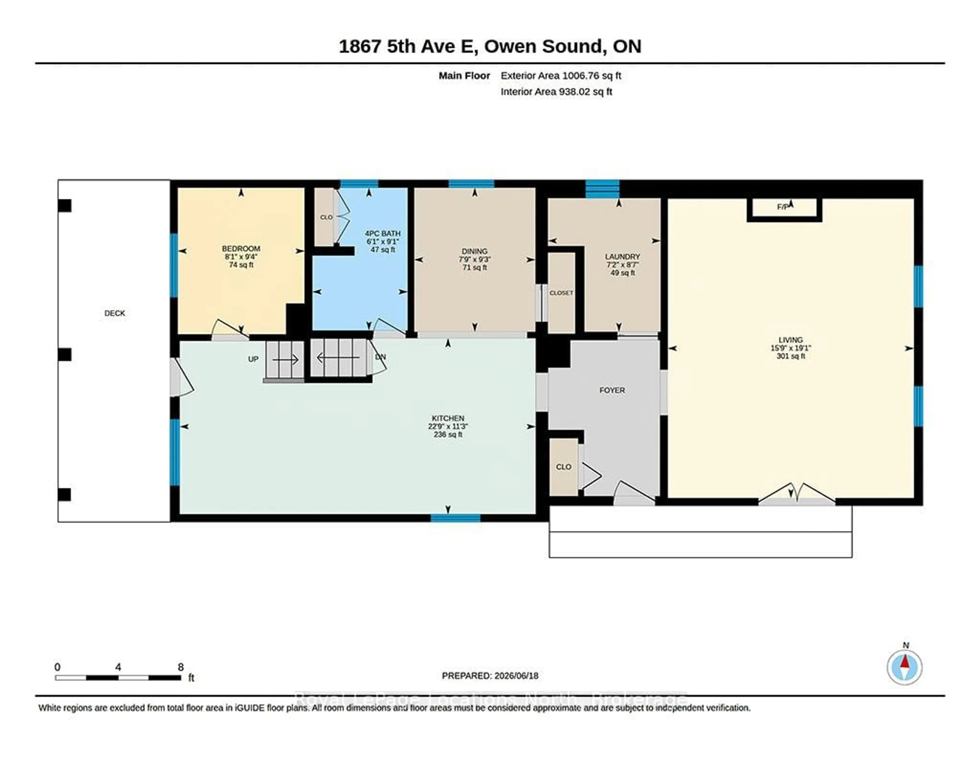Floor plan for 1867 5th Ave, Owen Sound Ontario N4K 2S6