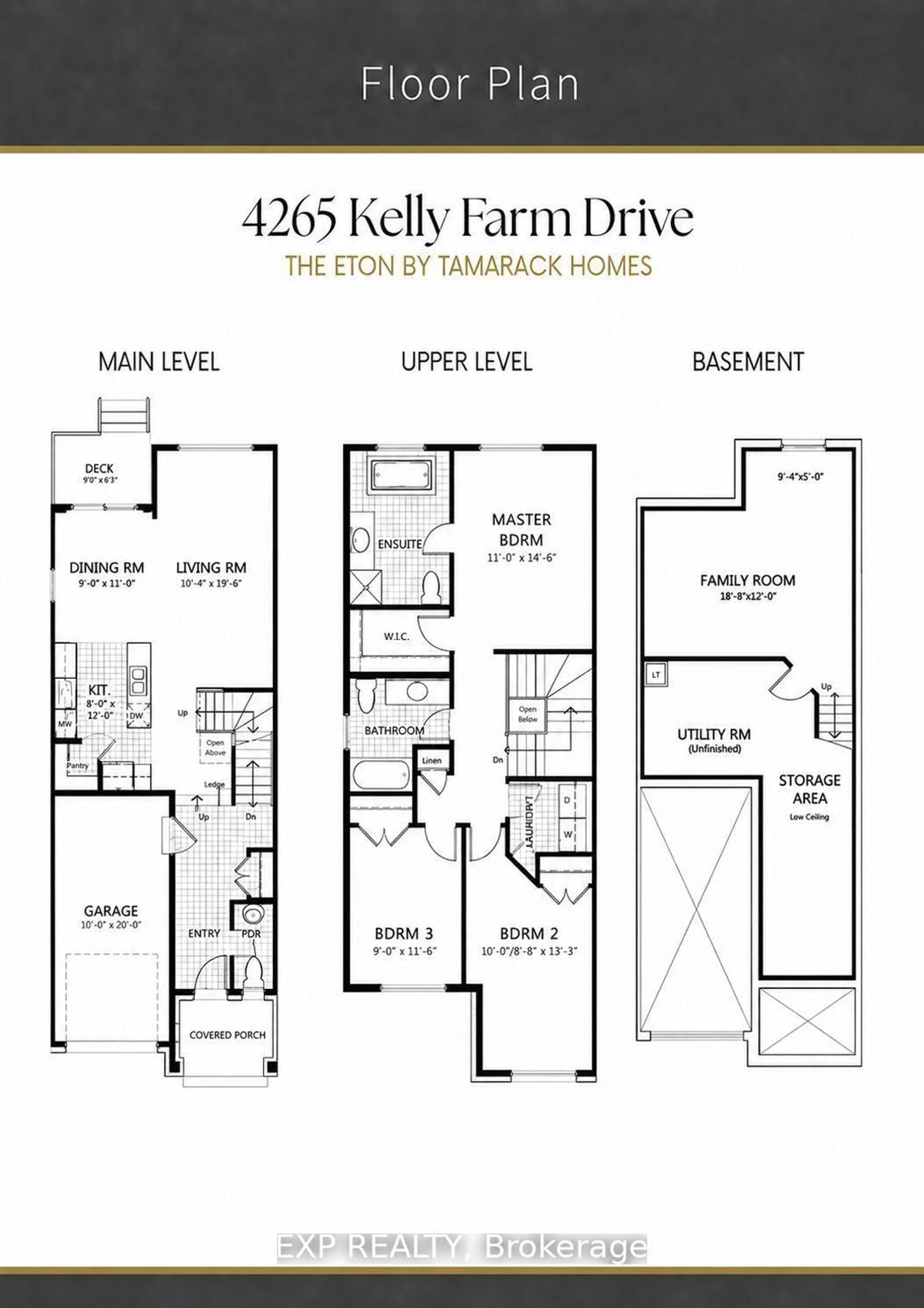 Floor plan for 4265 Kelly Farm Dr, Ottawa Ontario K1T 0A6