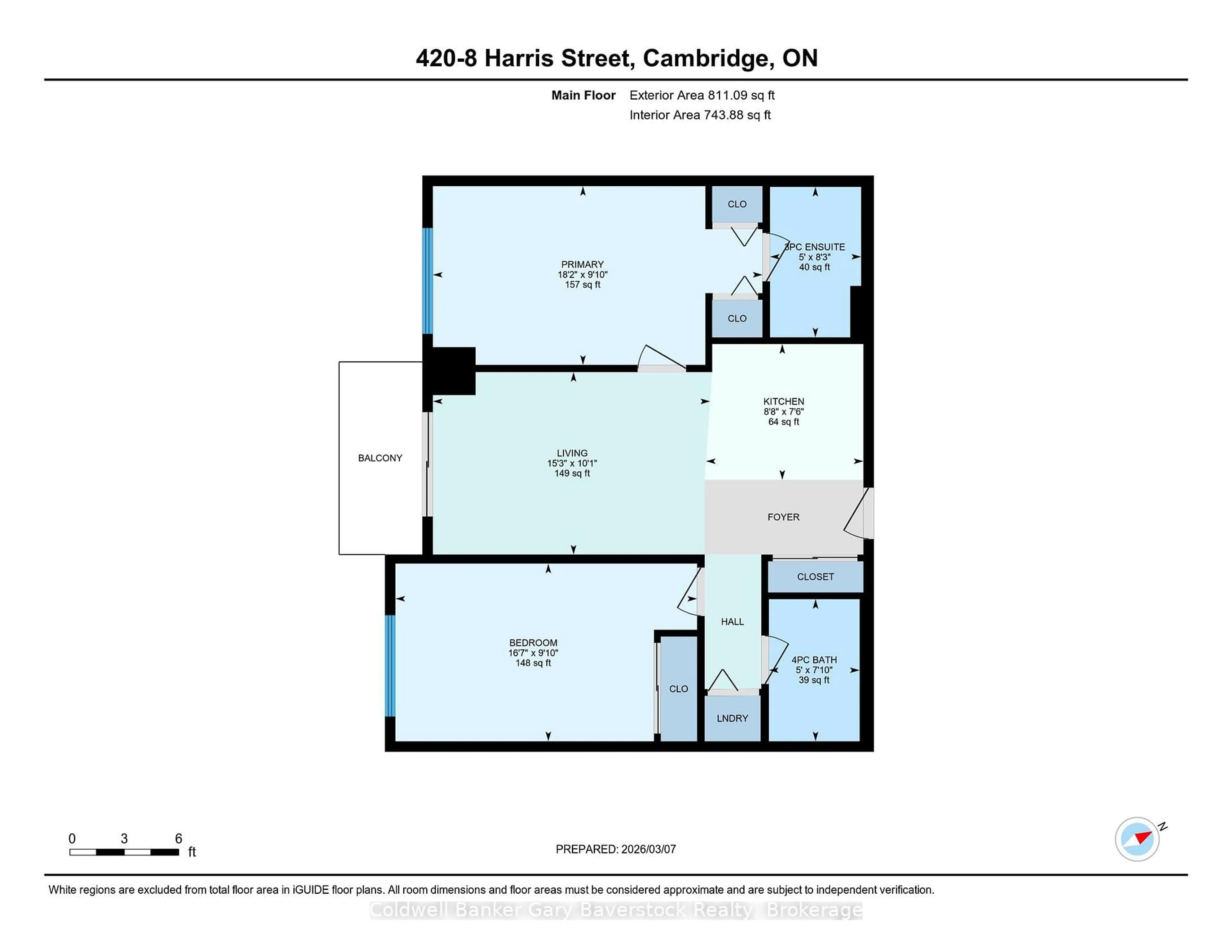Floor plan for 8 Harris St #420, Cambridge Ontario N1R 8R1
