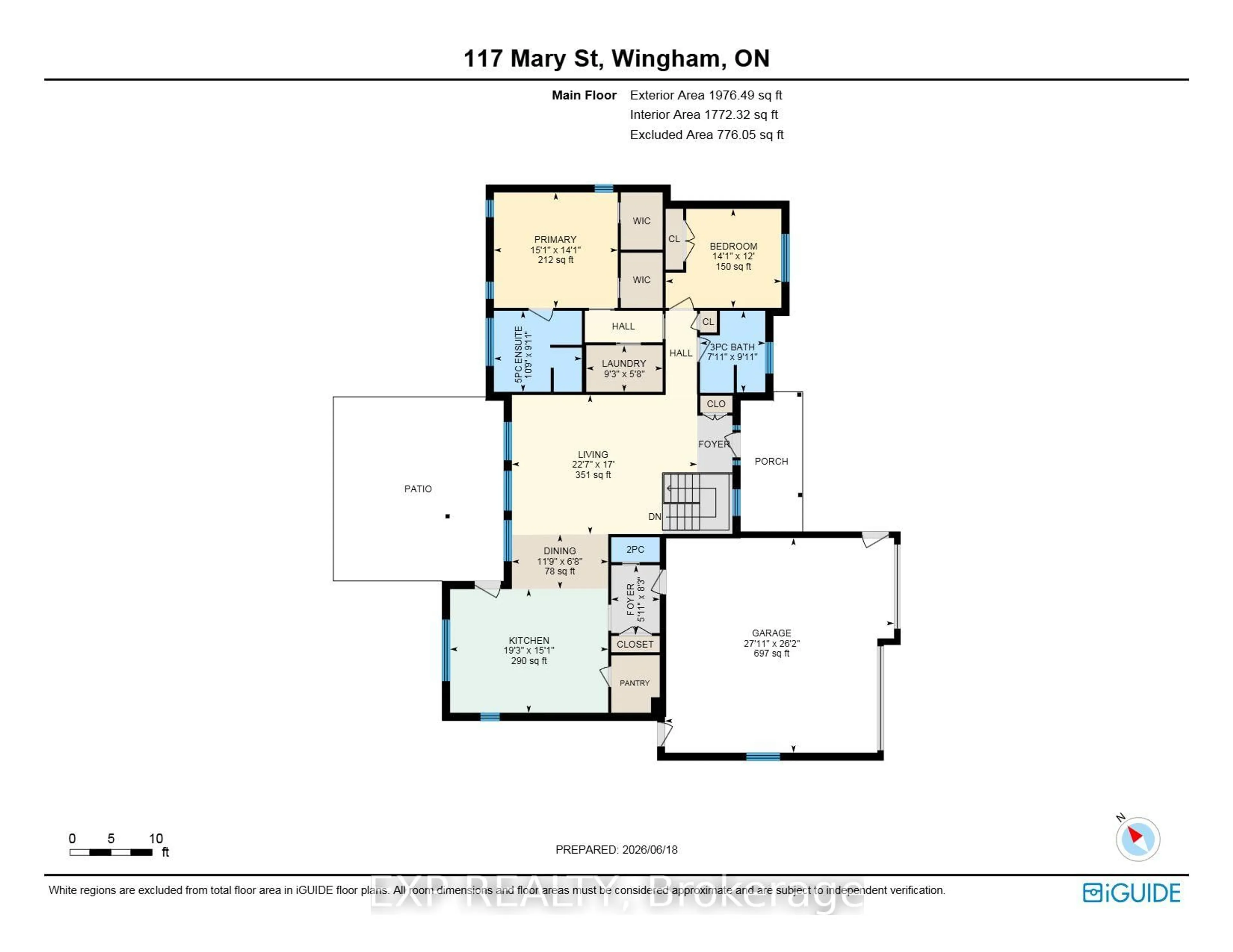 Floor plan for 117 Mary St, North Huron Ontario N0G 2W0