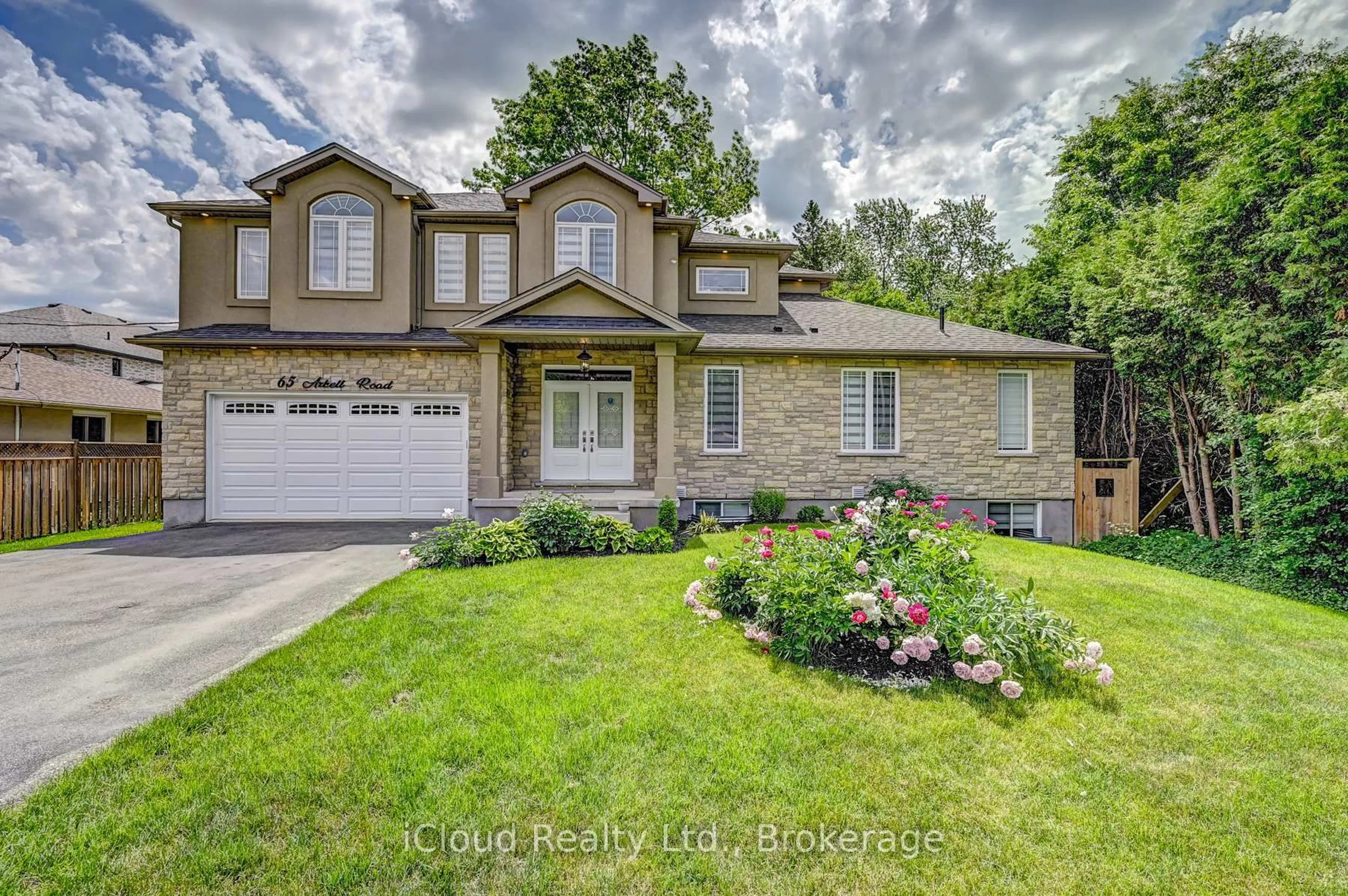 Home with brick exterior material, street for 65 Arkell Rd, Guelph Ontario N1L 1G9