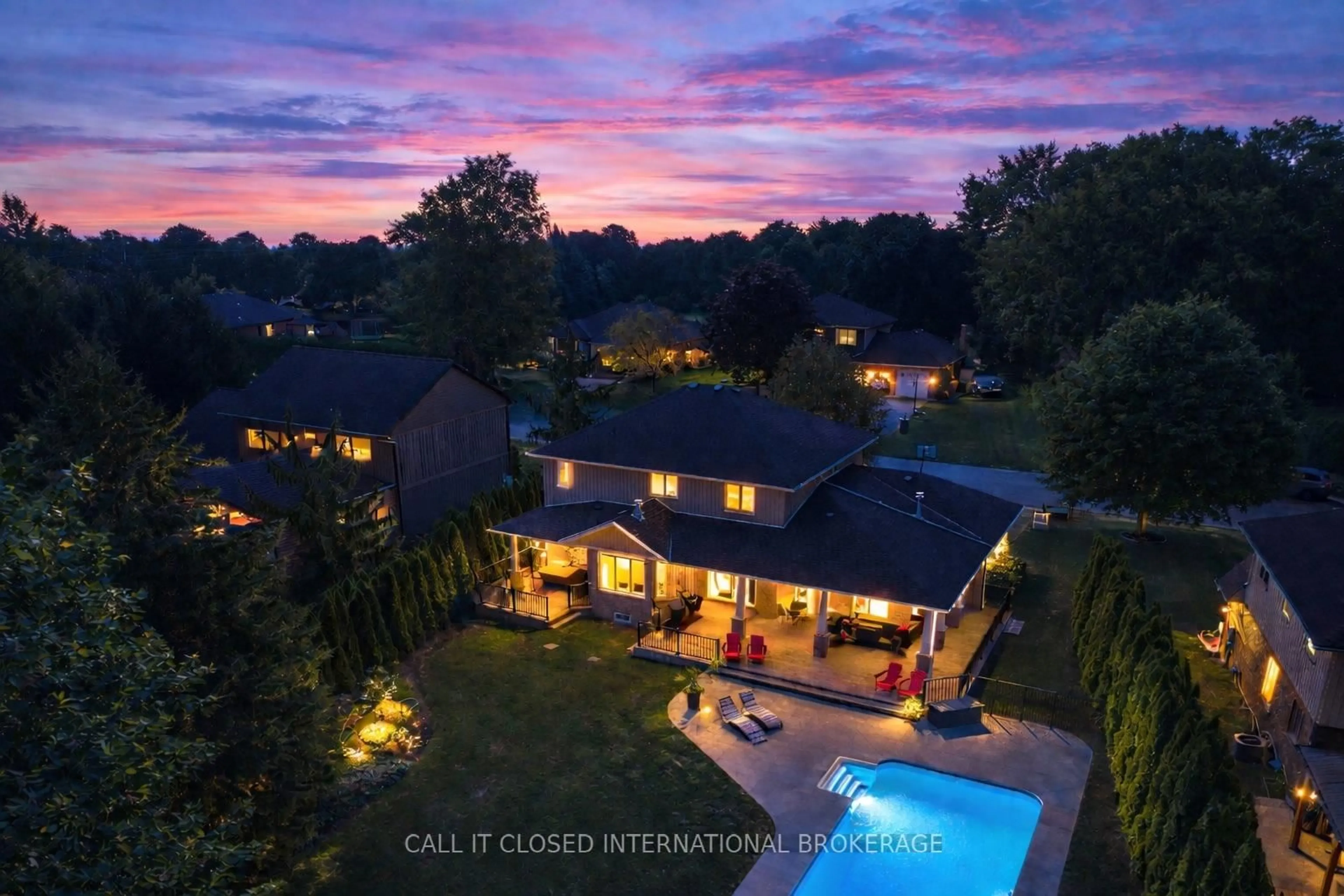 A pic from outside/outdoor area/front of a property/back of a property/a pic from drone, water/lake/river/ocean view for 40010 Shady Lane Cres, Southwold Ontario N5P 3T2