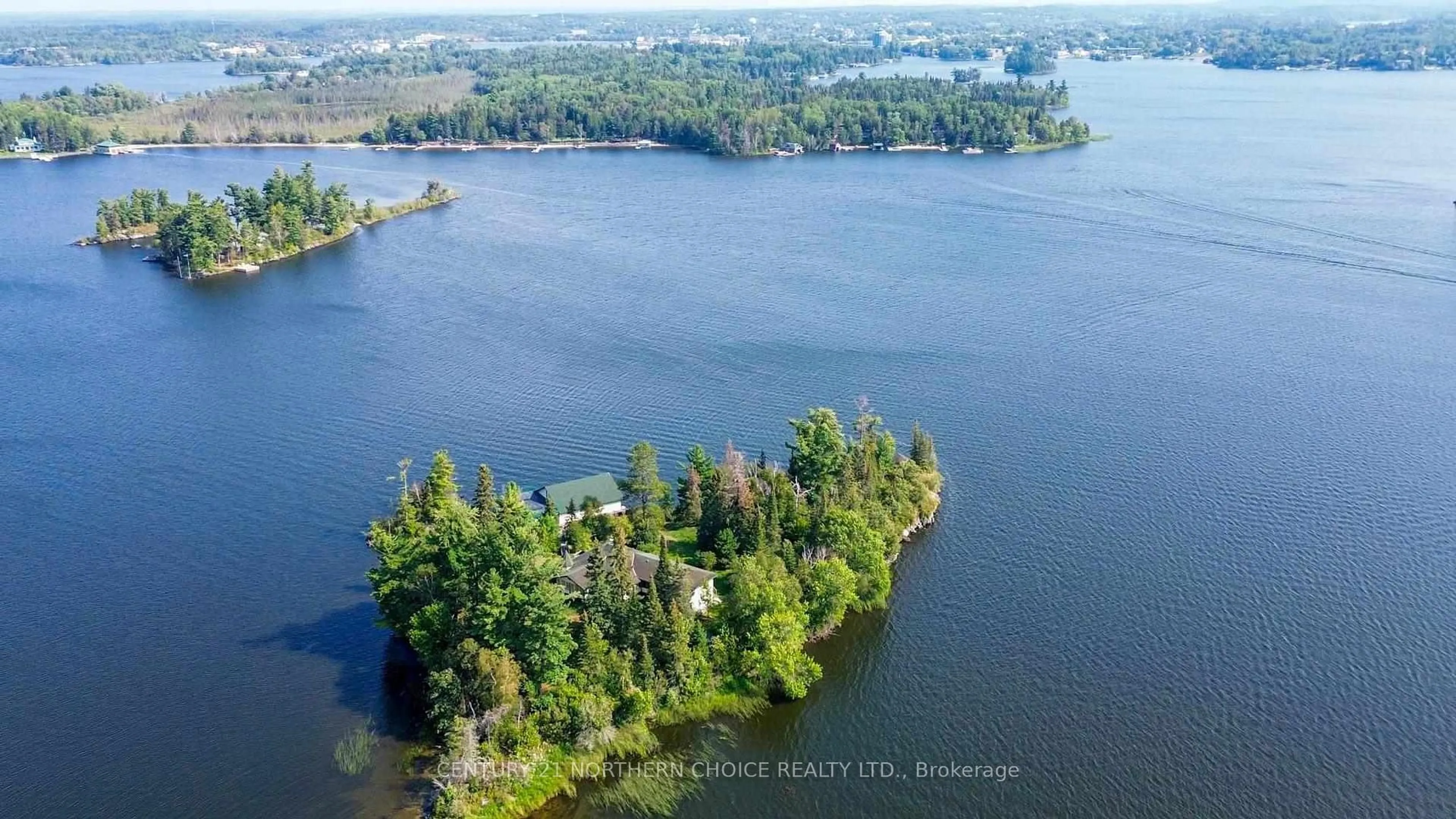 A pic from outside/outdoor area/front of a property/back of a property/a pic from drone, water/lake/river/ocean view for 363P Brightwater Island, Kenora Remote Area Ontario P0X 1C0