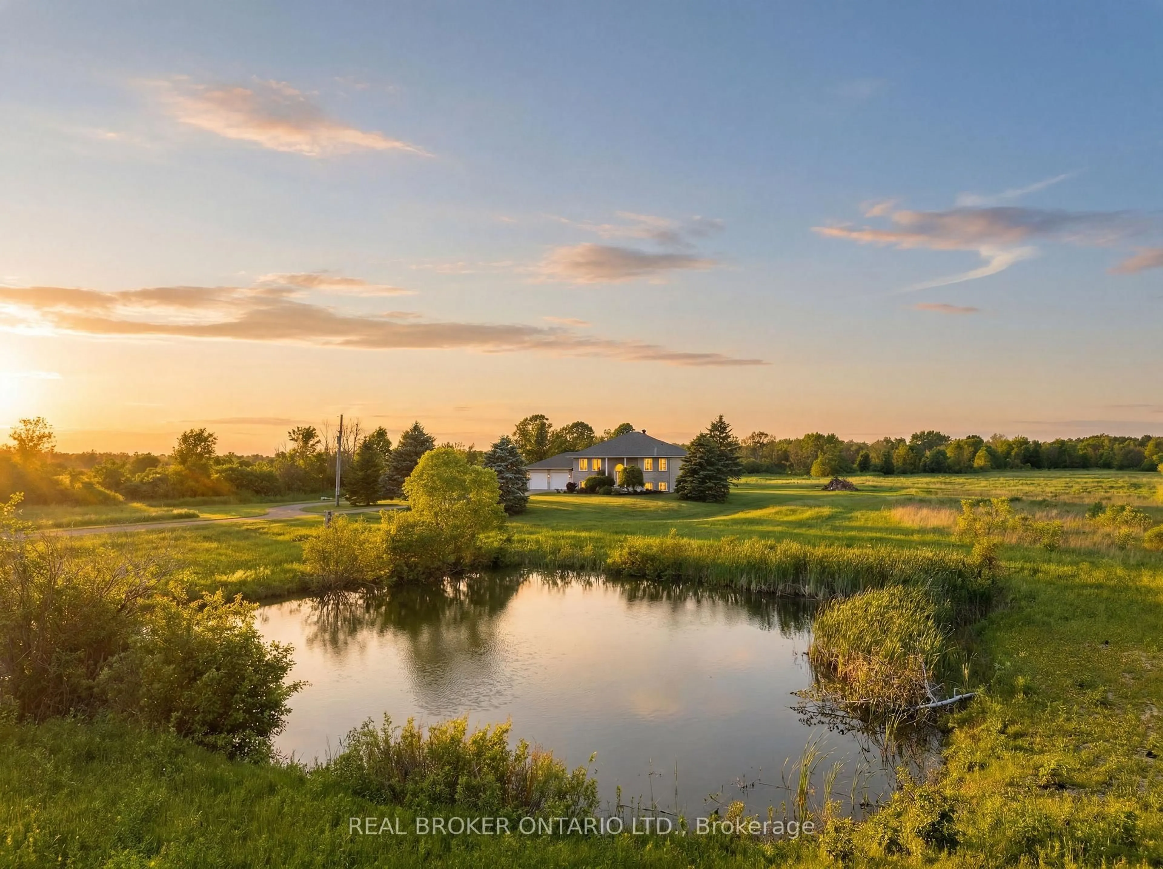 A pic from outside/outdoor area/front of a property/back of a property/a pic from drone, water/lake/river/ocean view for 1659 Lindsay Rd, North Grenville Ontario K0G 1S0